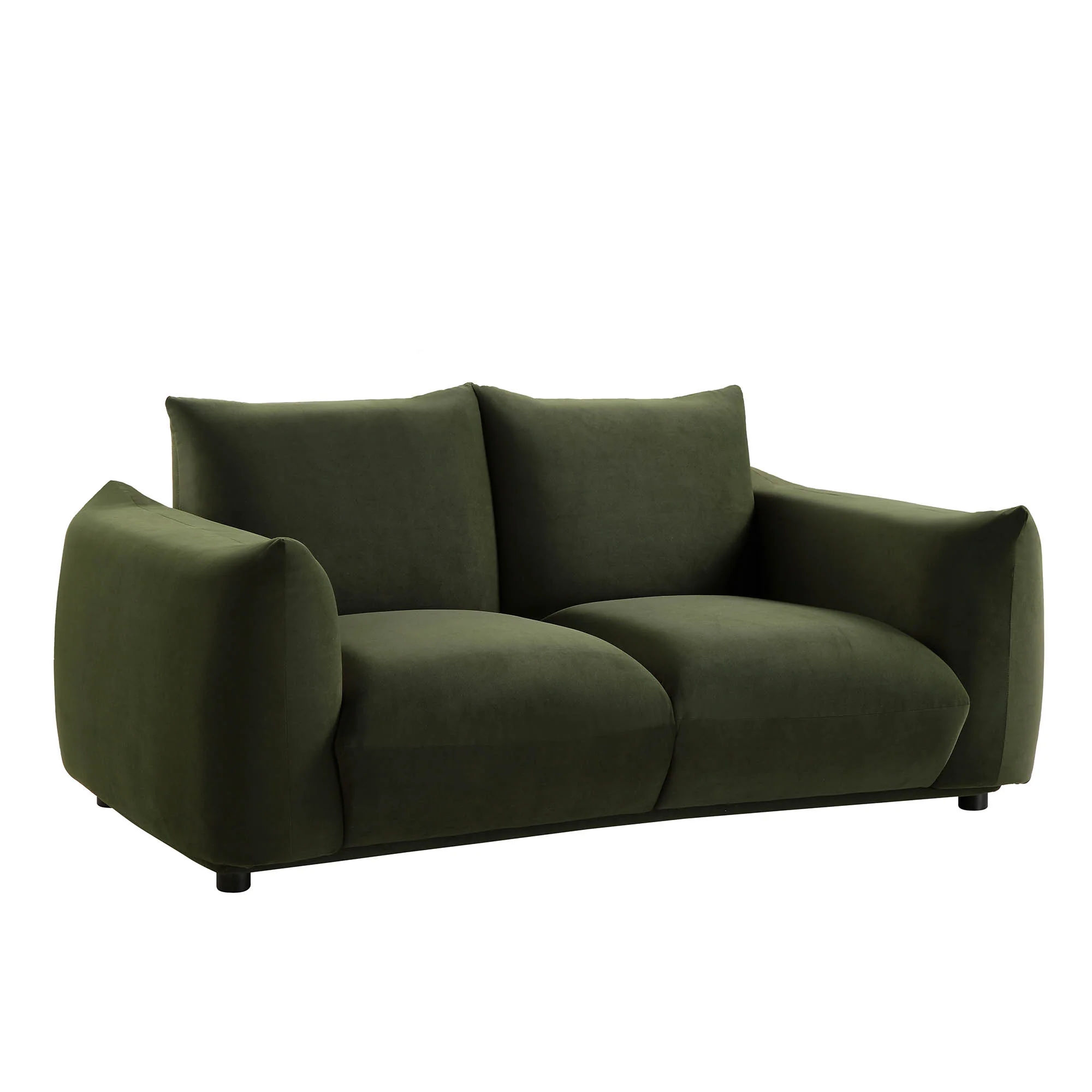 Gianni Two Seater Sofa, Moss Green Velvet - Image 6