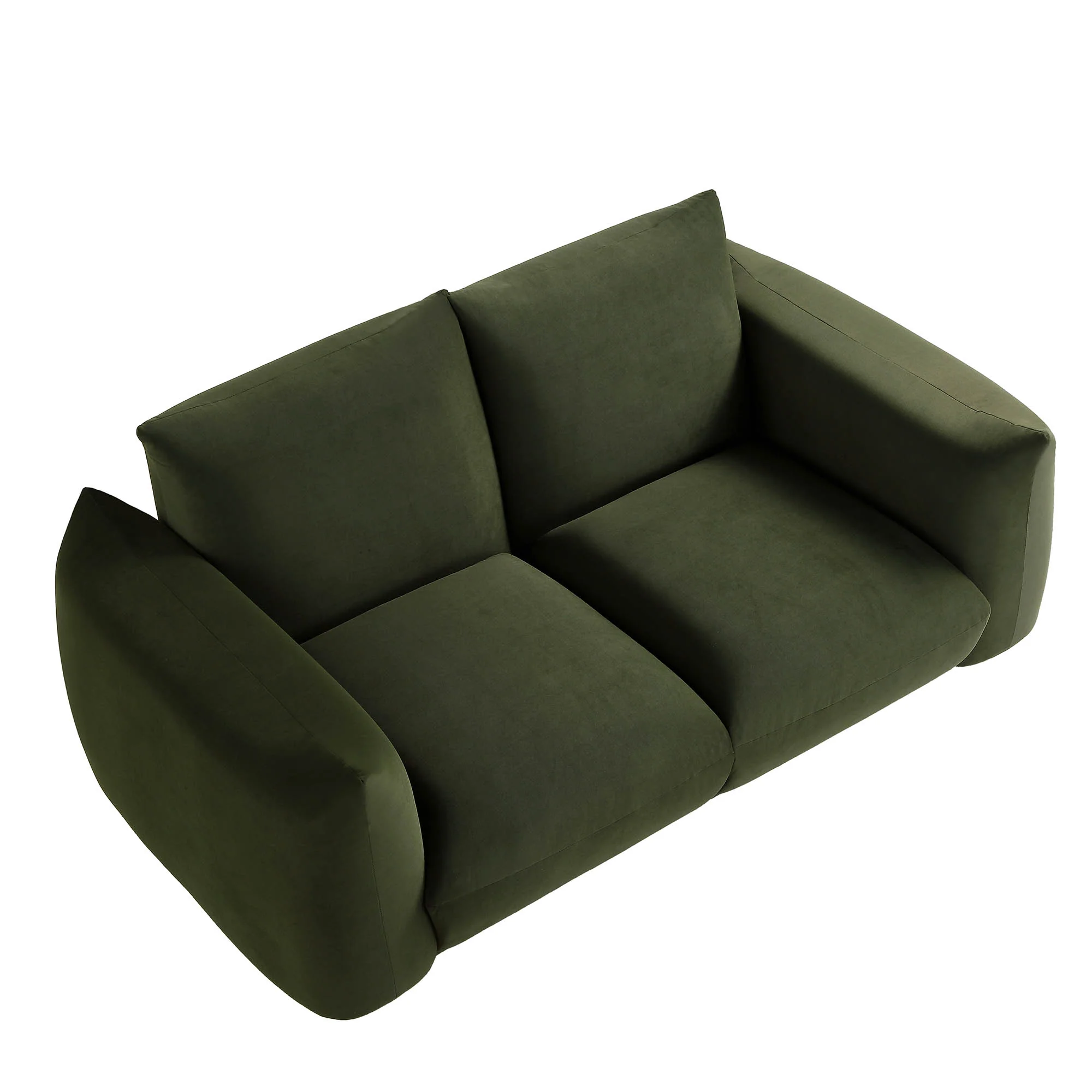 Gianni Two Seater Sofa, Moss Green Velvet - Image 8