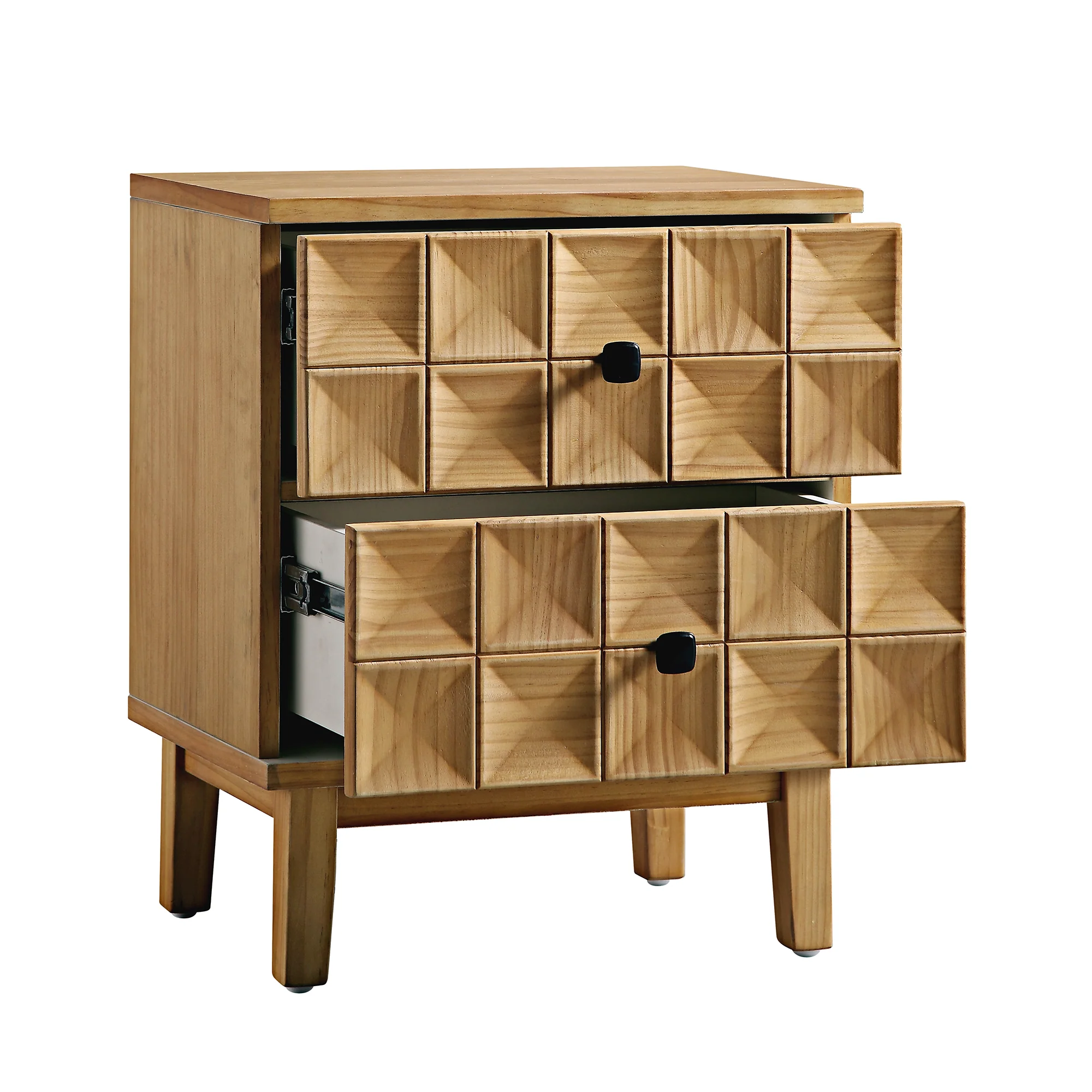 Gibbs 2-Drawer Bedside Table, Natural - Image 7