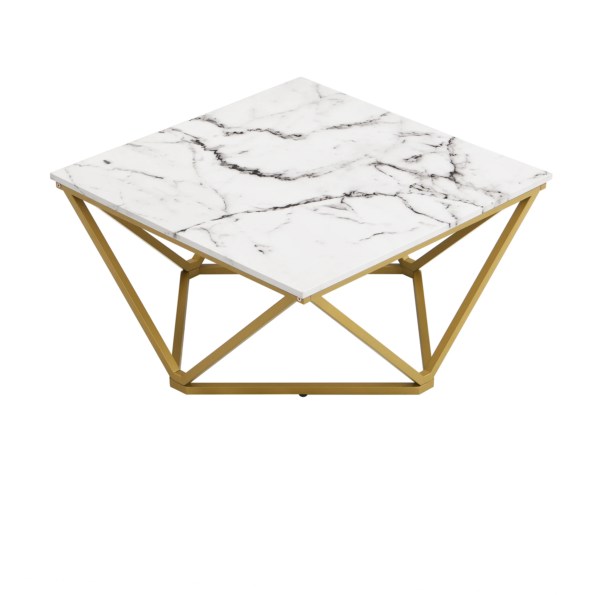 Giulia Marble Effect Square Coffee Table - Image 3