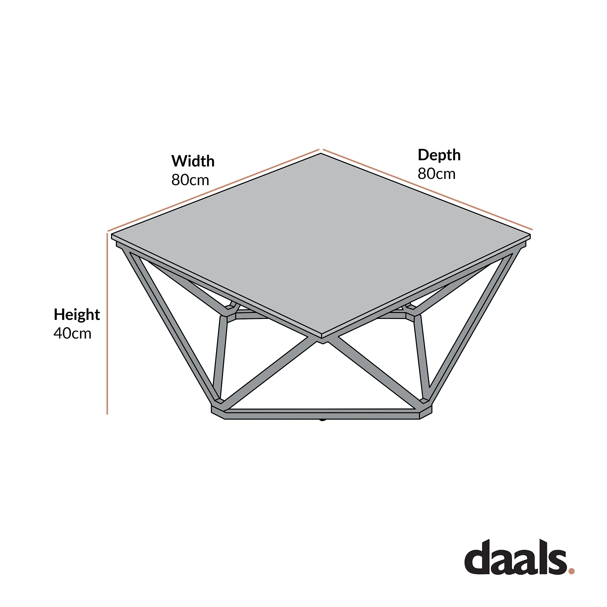 Giulia Marble Effect Square Coffee Table - Image 5