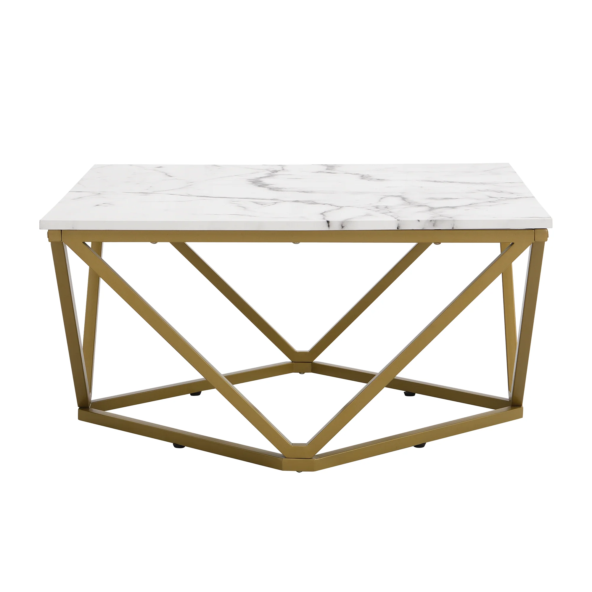 Giulia Marble Effect Square Coffee Table - Image 6