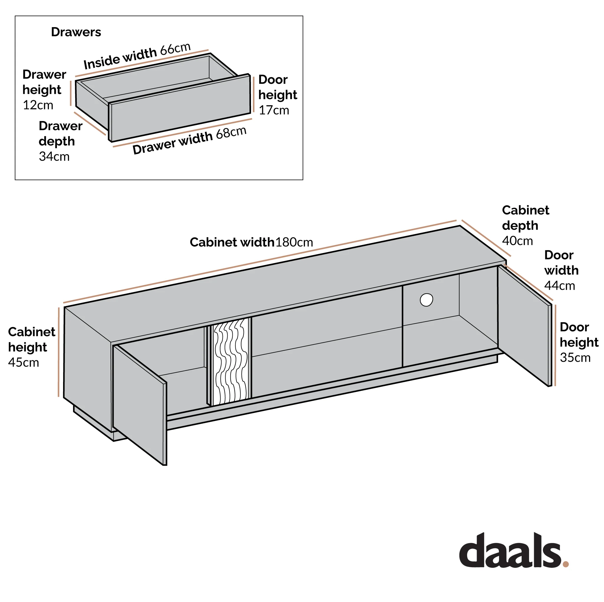 Glen Tree Bark Extra Wide LED TV Unit - Image 5
