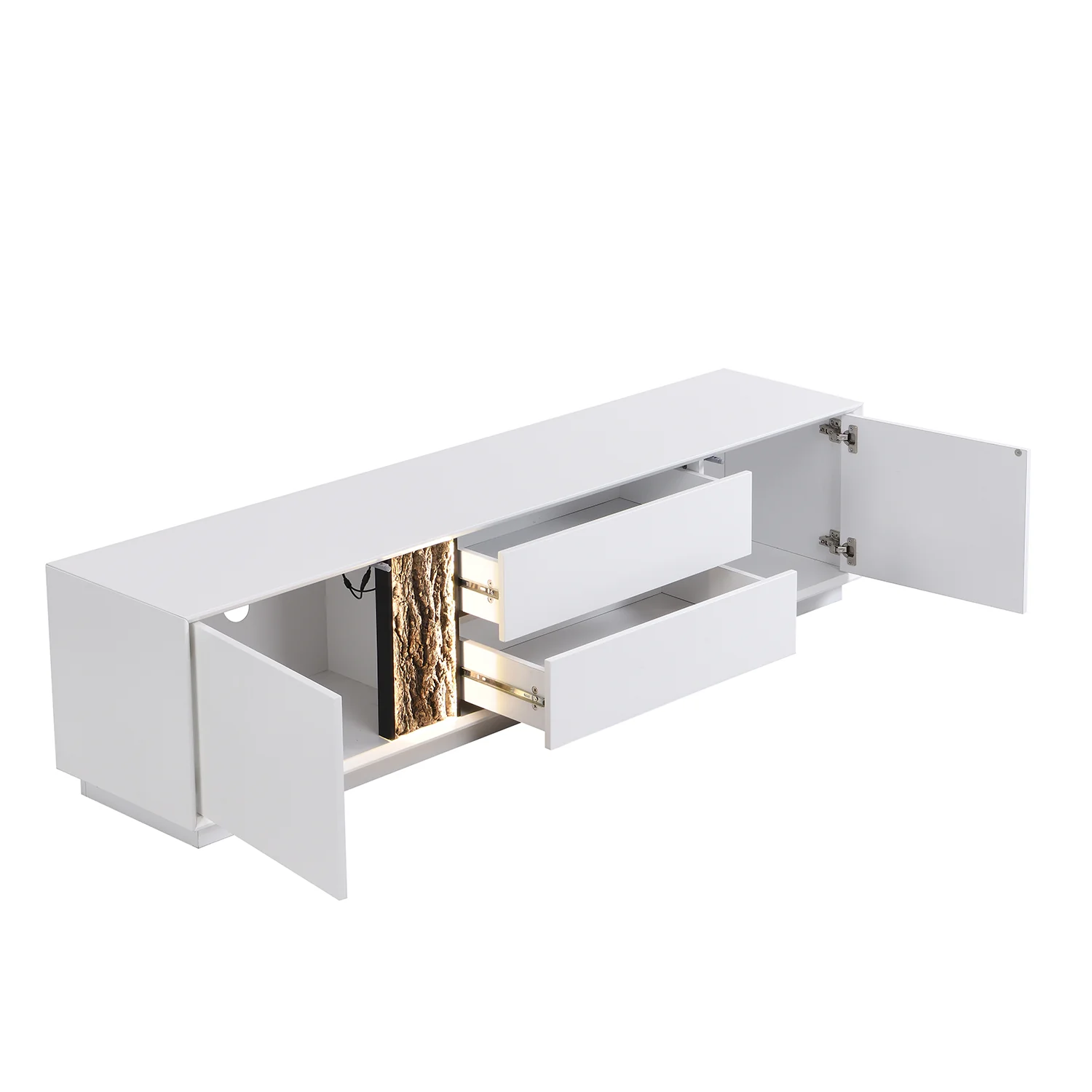 Glen Tree Bark Extra Wide LED TV Unit - Image 7