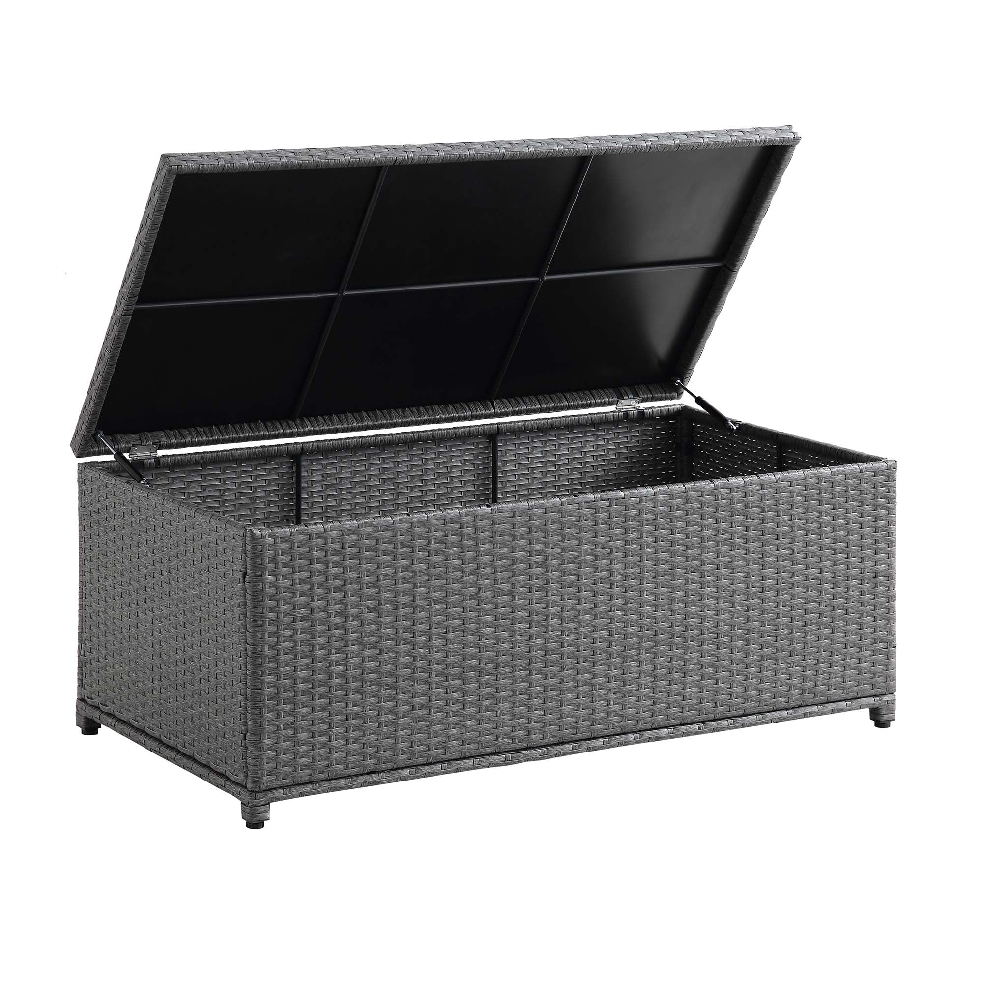 Granchester 120cm Rattan Storage Box, Grey - Image 4