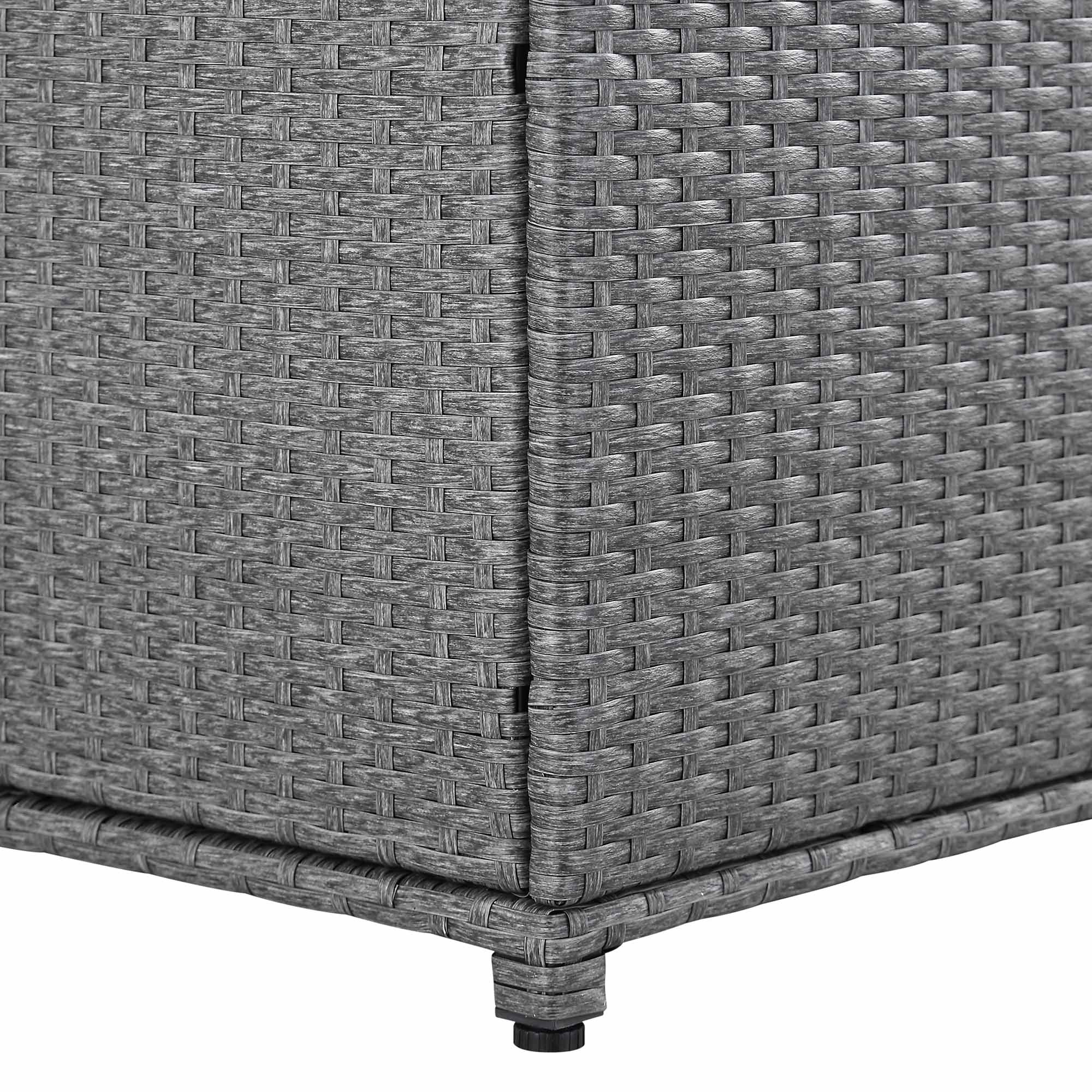 Granchester 120cm Rattan Storage Box, Grey - Image 9