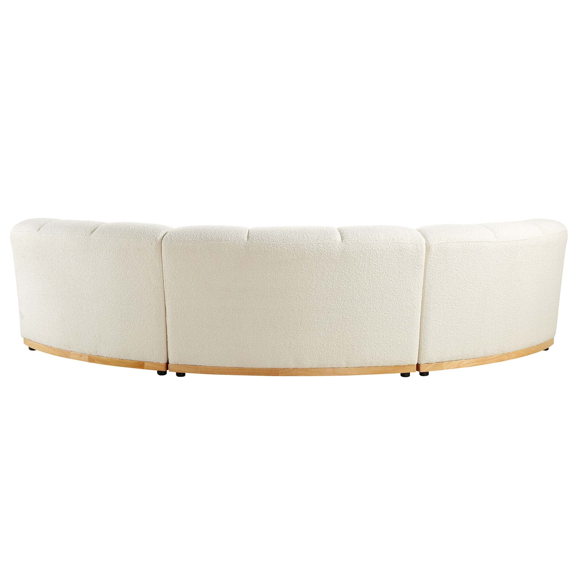 Granvia Ecru Boucle Modular Sofa, 3-Seater Curved Sofa - Image 10