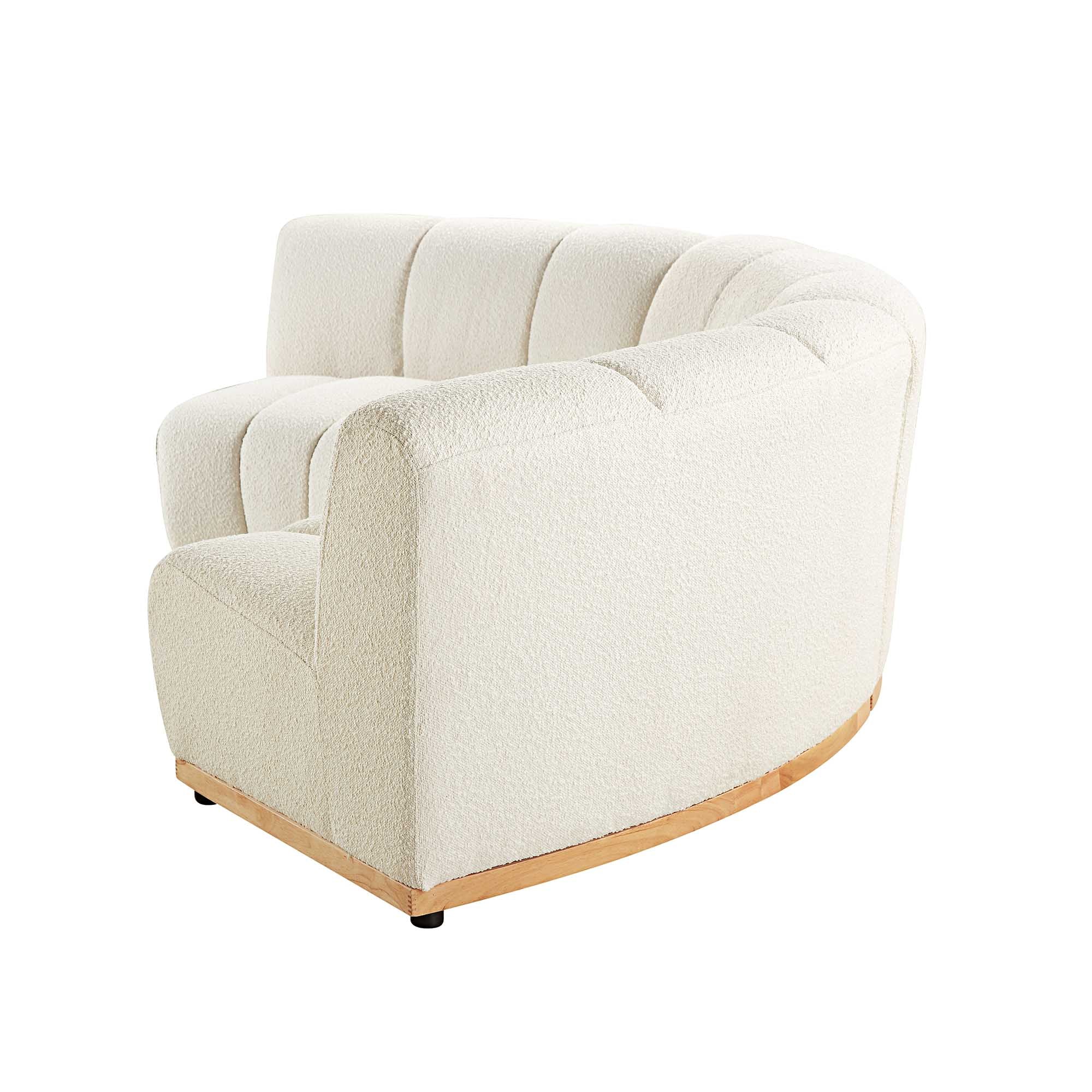 Granvia Ecru Boucle Modular Sofa, 3-Seater Curved Sofa - Image 9
