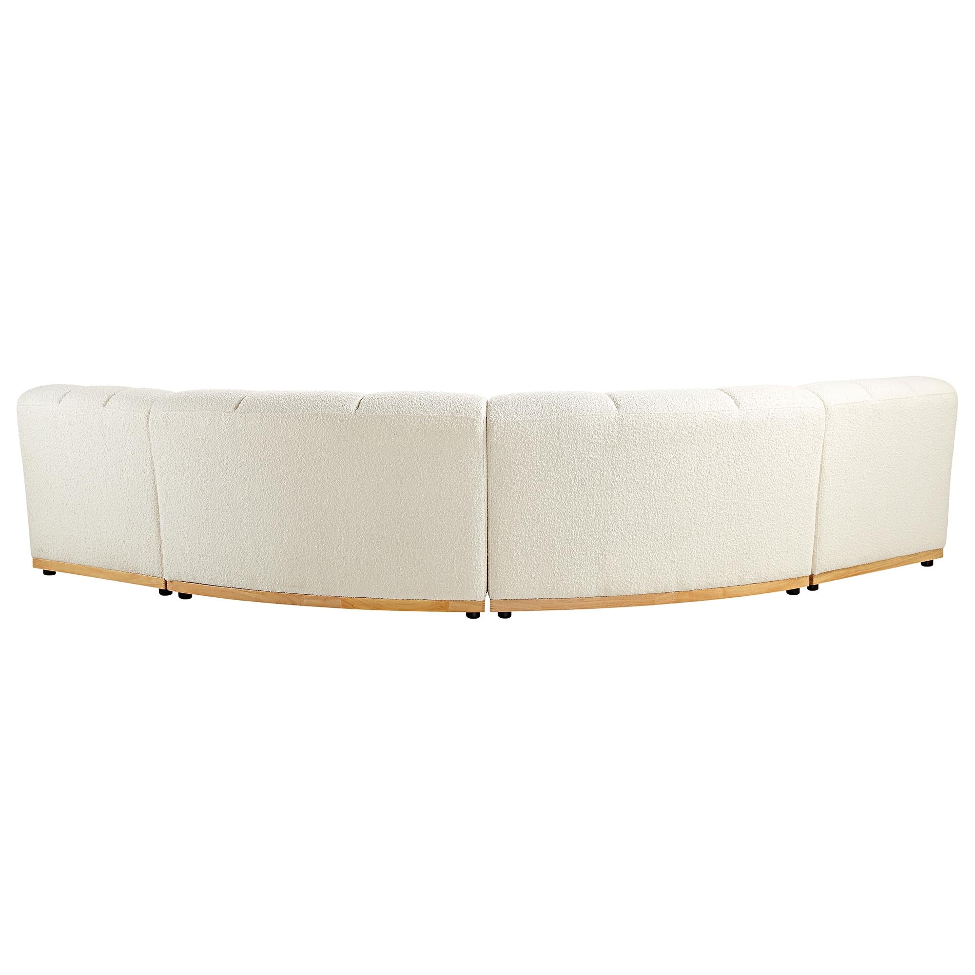 Granvia Ecru Boucle Modular Sofa, 4-Seater Large Corner Sofa - Image 9
