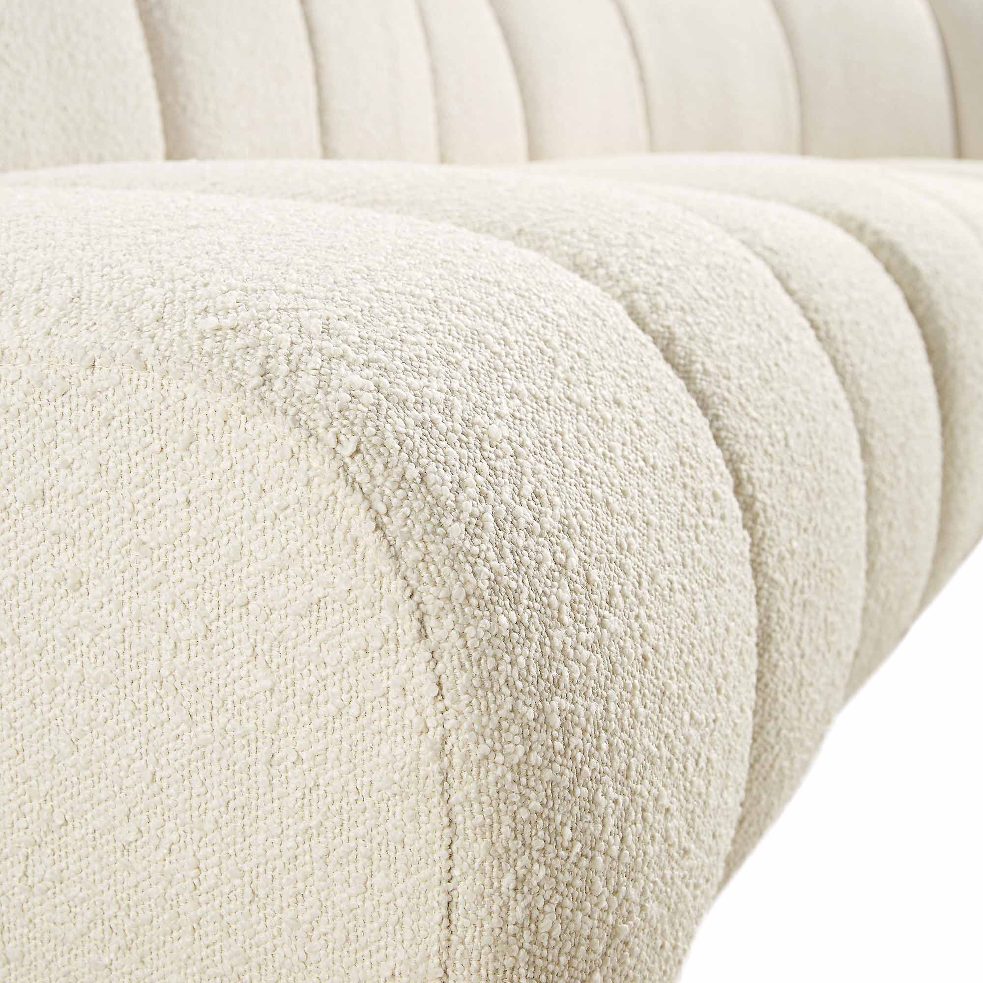 Granvia Ecru Boucle Modular Sofa, 5-Seater Grand L-Shaped Sofa - Image 9