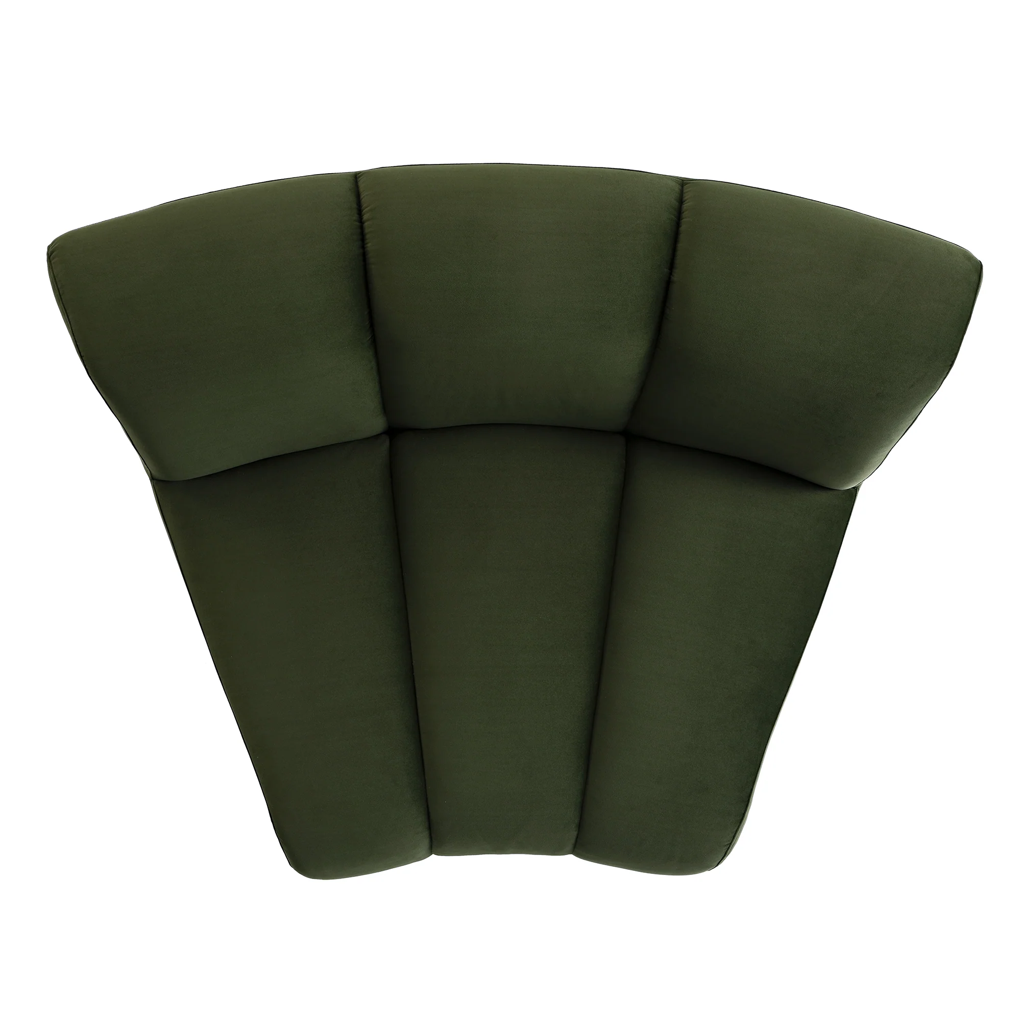 Granvia Moss Green Velvet Modular Sofa, 1-Seater Curved Sofa - Image 7
