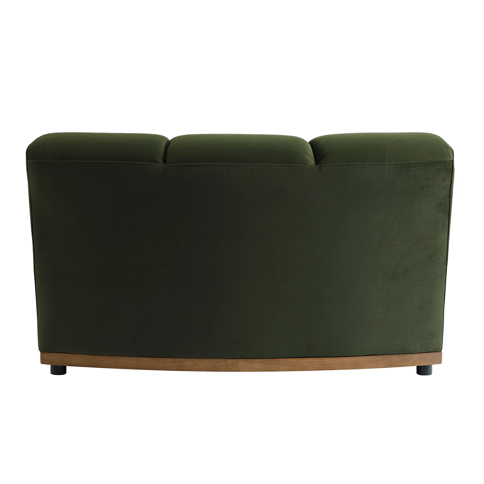 Granvia Moss Green Velvet Modular Sofa, 1-Seater Curved Sofa - Image 9