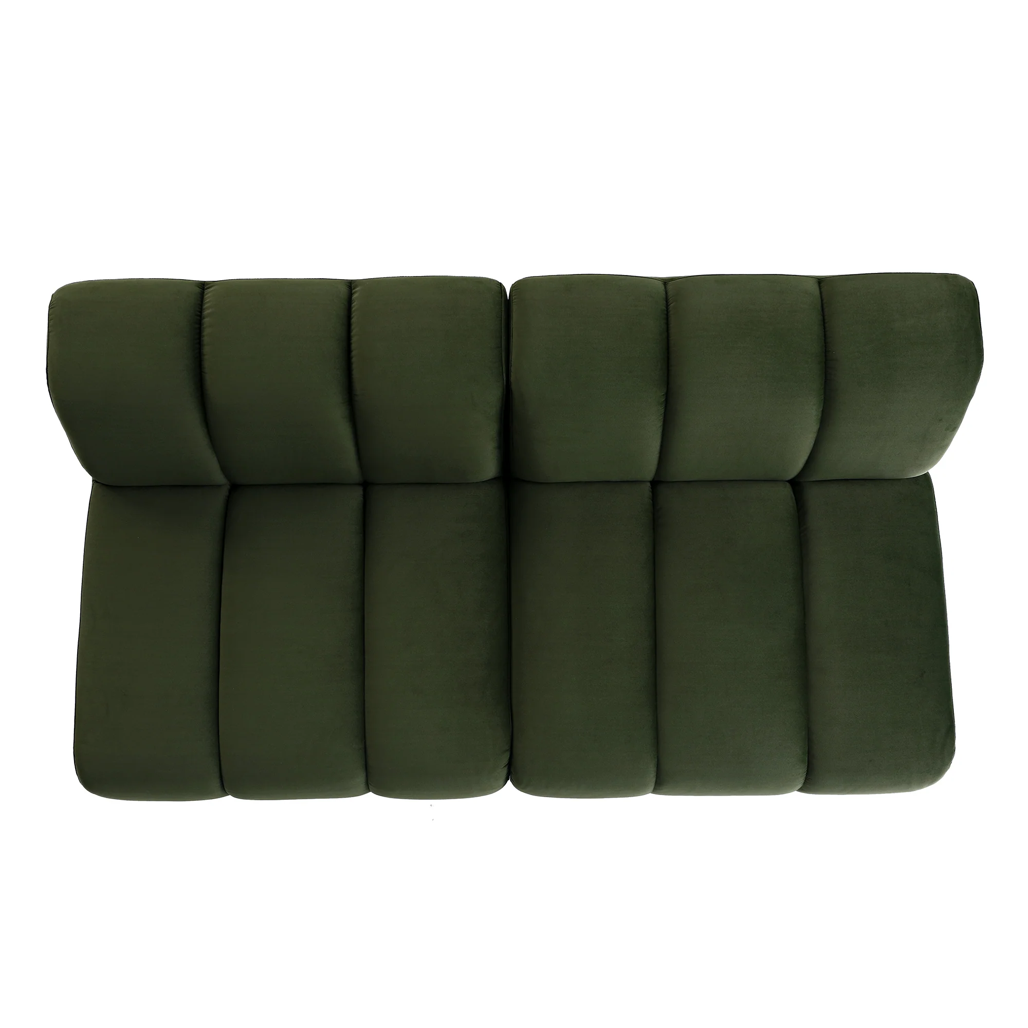 Granvia Moss Green Velvet Modular Sofa, 2-Seater Sofa - Image 9
