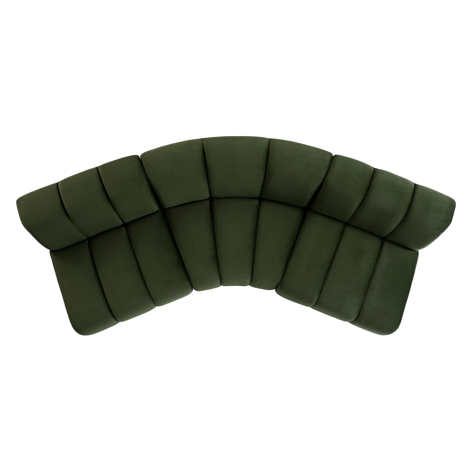 Granvia Moss Green Velvet Modular Sofa, 3-Seater Corner Sofa - Image 6