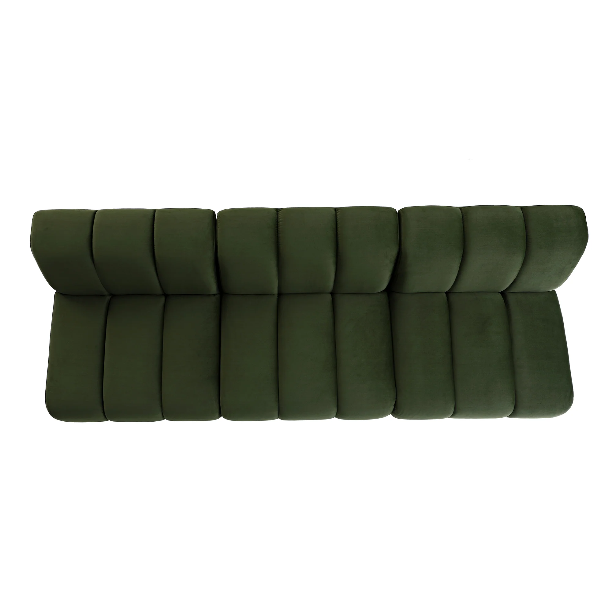 Granvia Moss Green Velvet Modular Sofa, 3-Seater Sofa - Image 7