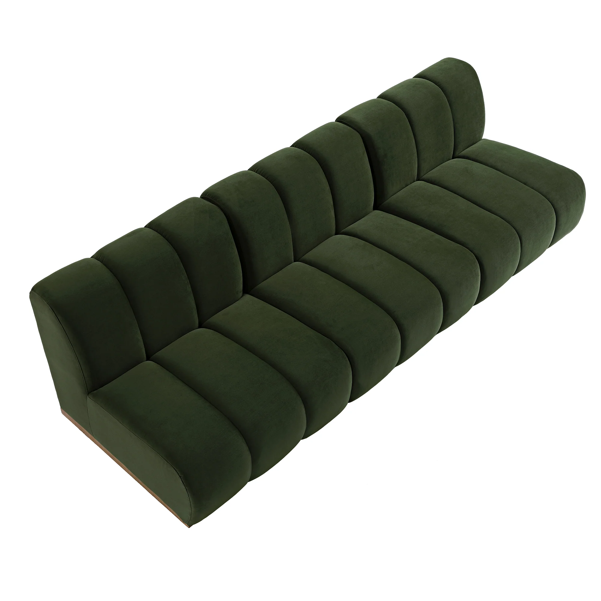 Granvia Moss Green Velvet Modular Sofa, 3-Seater Sofa - Image 9