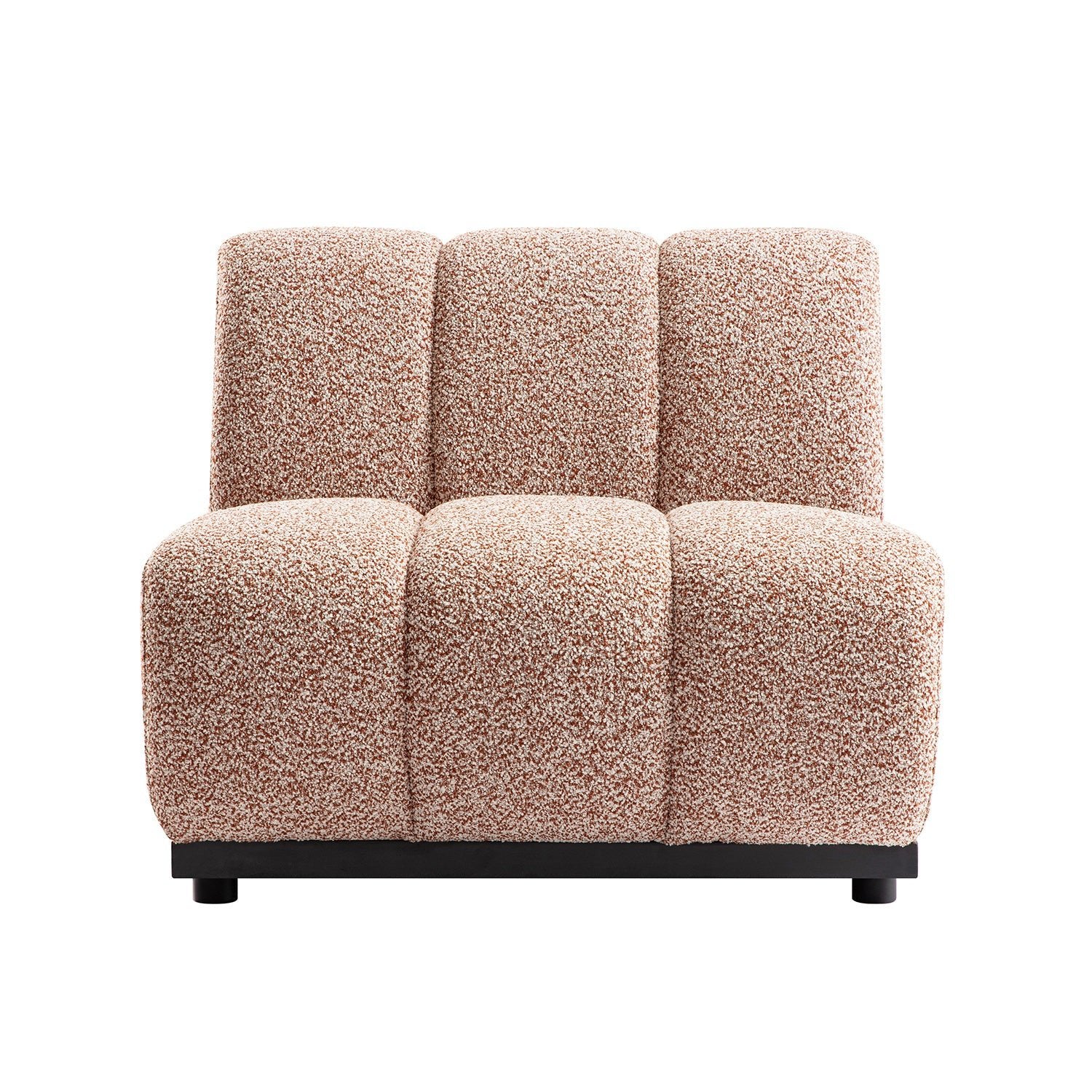 Granvia Musk Blush Boucle Modular Sofa, 1-Seater Armless Sofa - Image 7