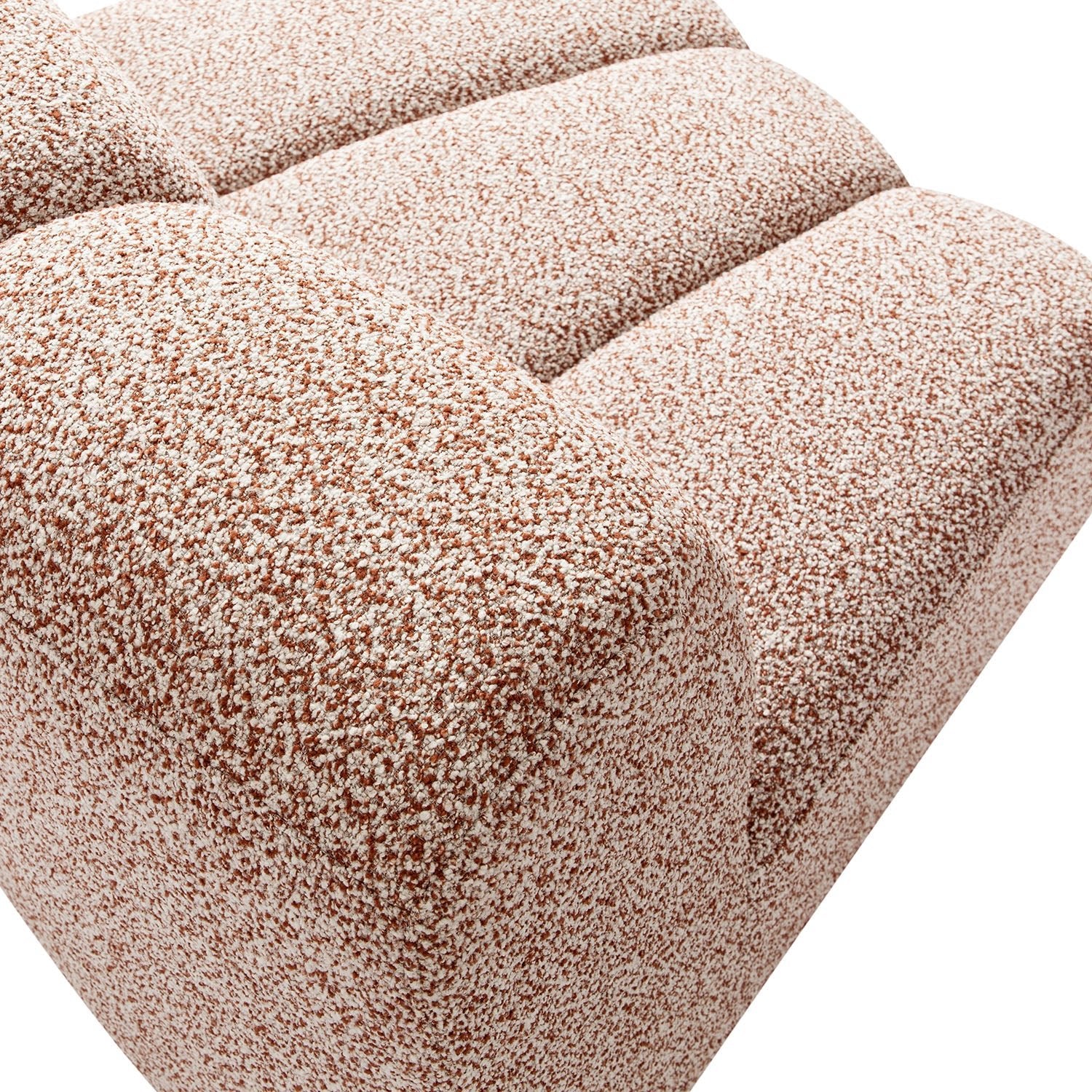 Granvia Musk Blush Boucle Modular Sofa, 1-Seater Curved Sofa - Image 14