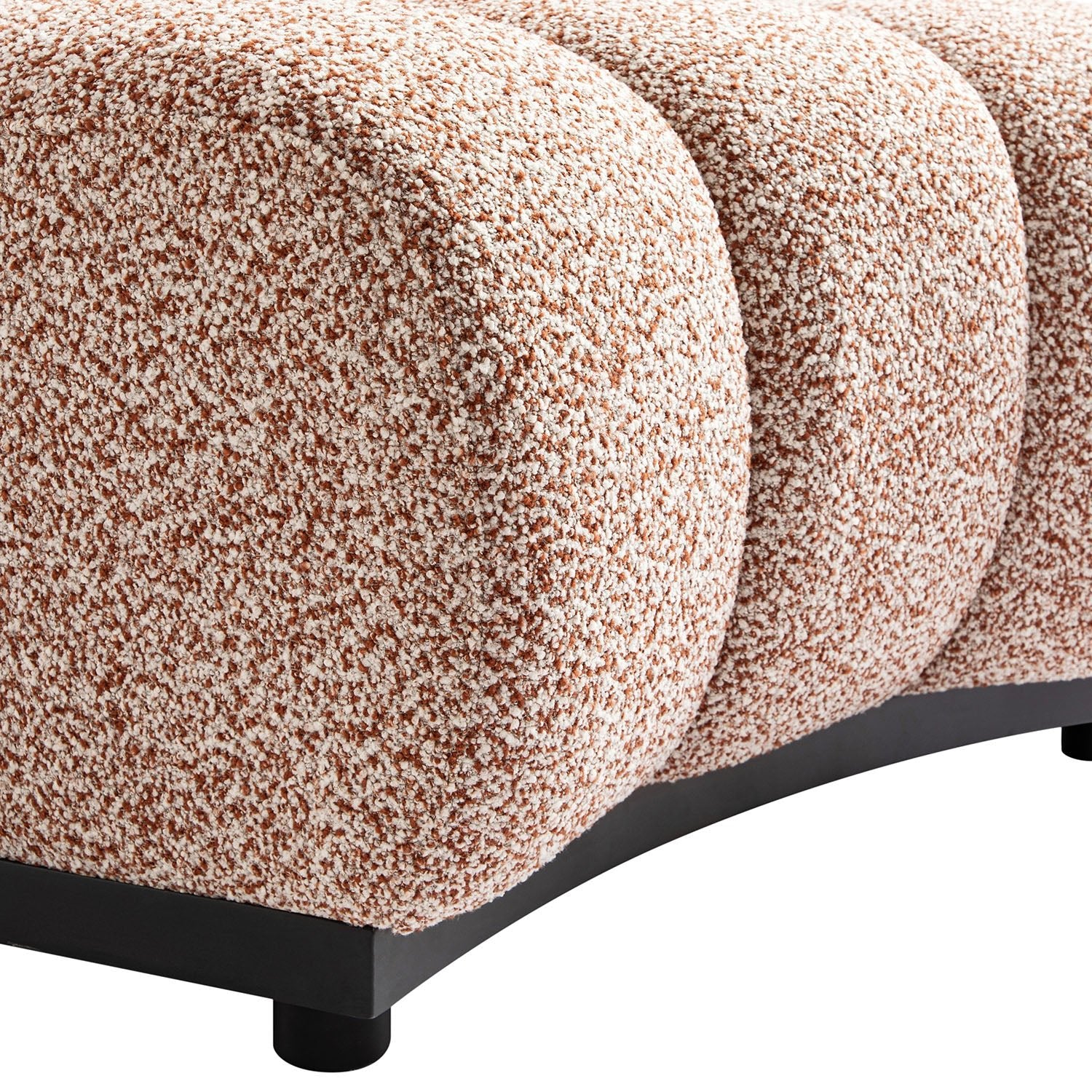 Granvia Musk Blush Boucle Modular Sofa, 1-Seater Curved Sofa - Image 15