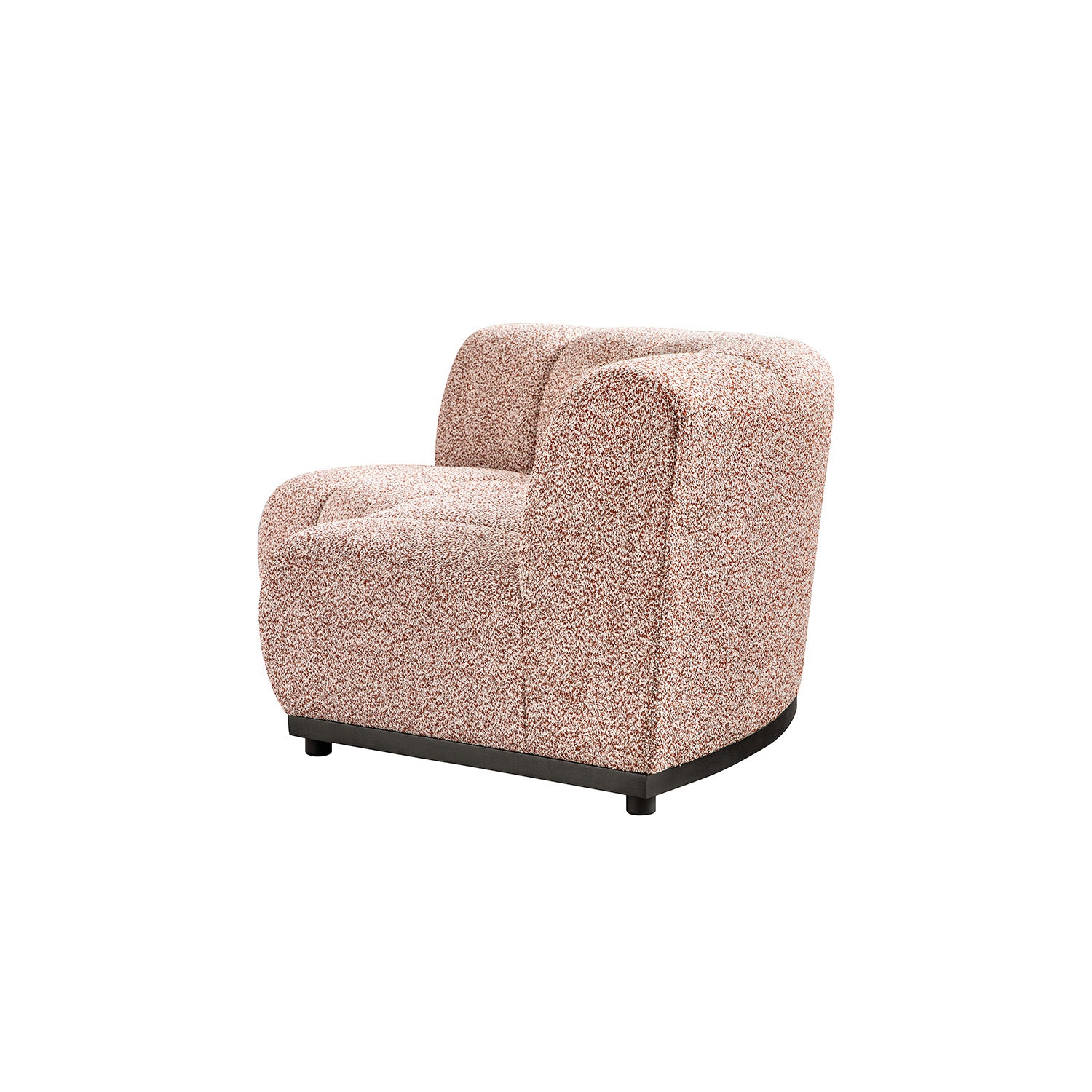 Granvia Musk Blush Boucle Modular Sofa, 2-Seater Curved Sofa - Image 11