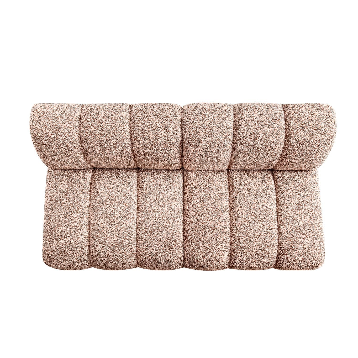 Granvia Musk Blush Boucle Modular Sofa, 2-Seater Sofa - Image 11