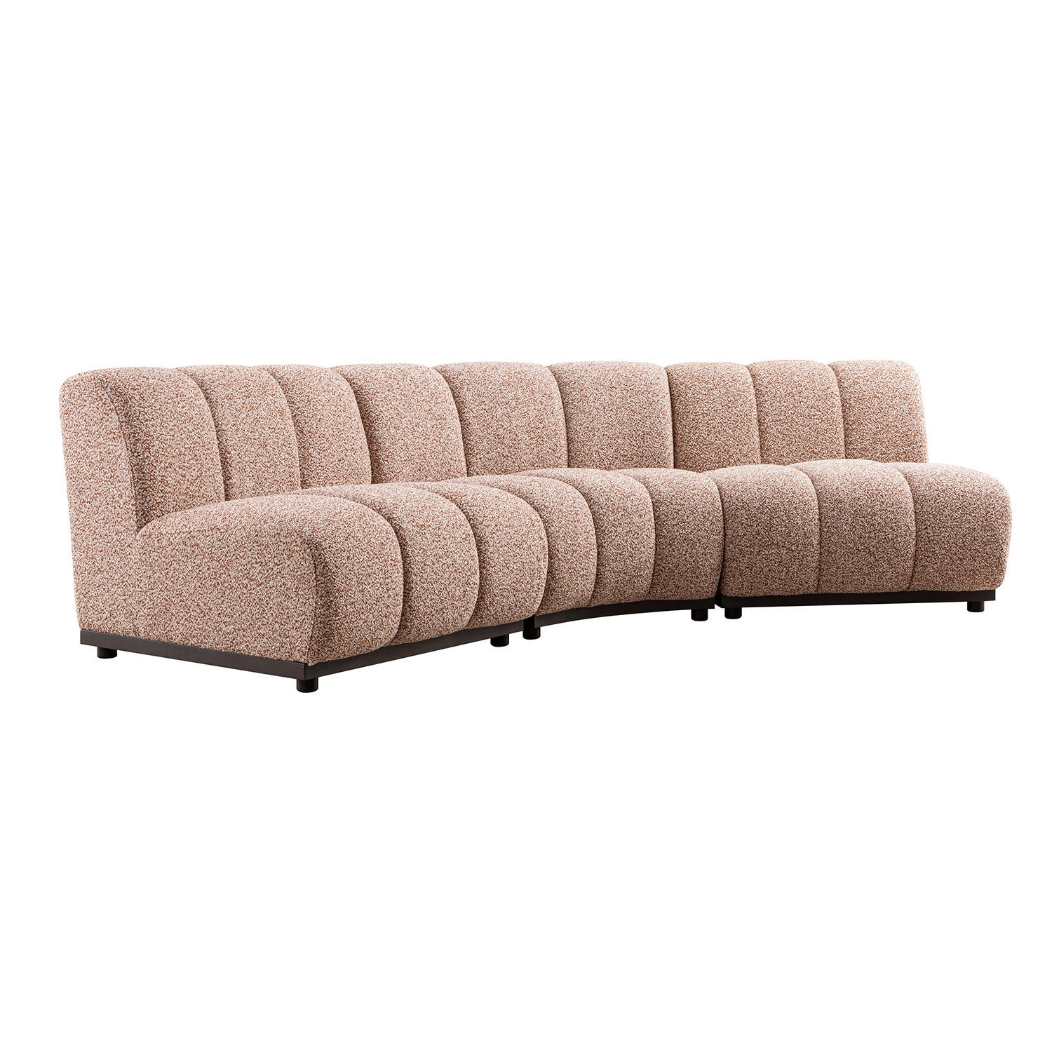 Granvia Musk Blush Boucle Modular Sofa, 3-Seater Corner Sofa - Image 12