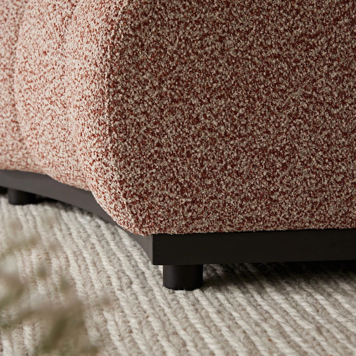 Granvia Musk Blush Boucle Modular Sofa, 3-Seater Curved Sofa - Image 7