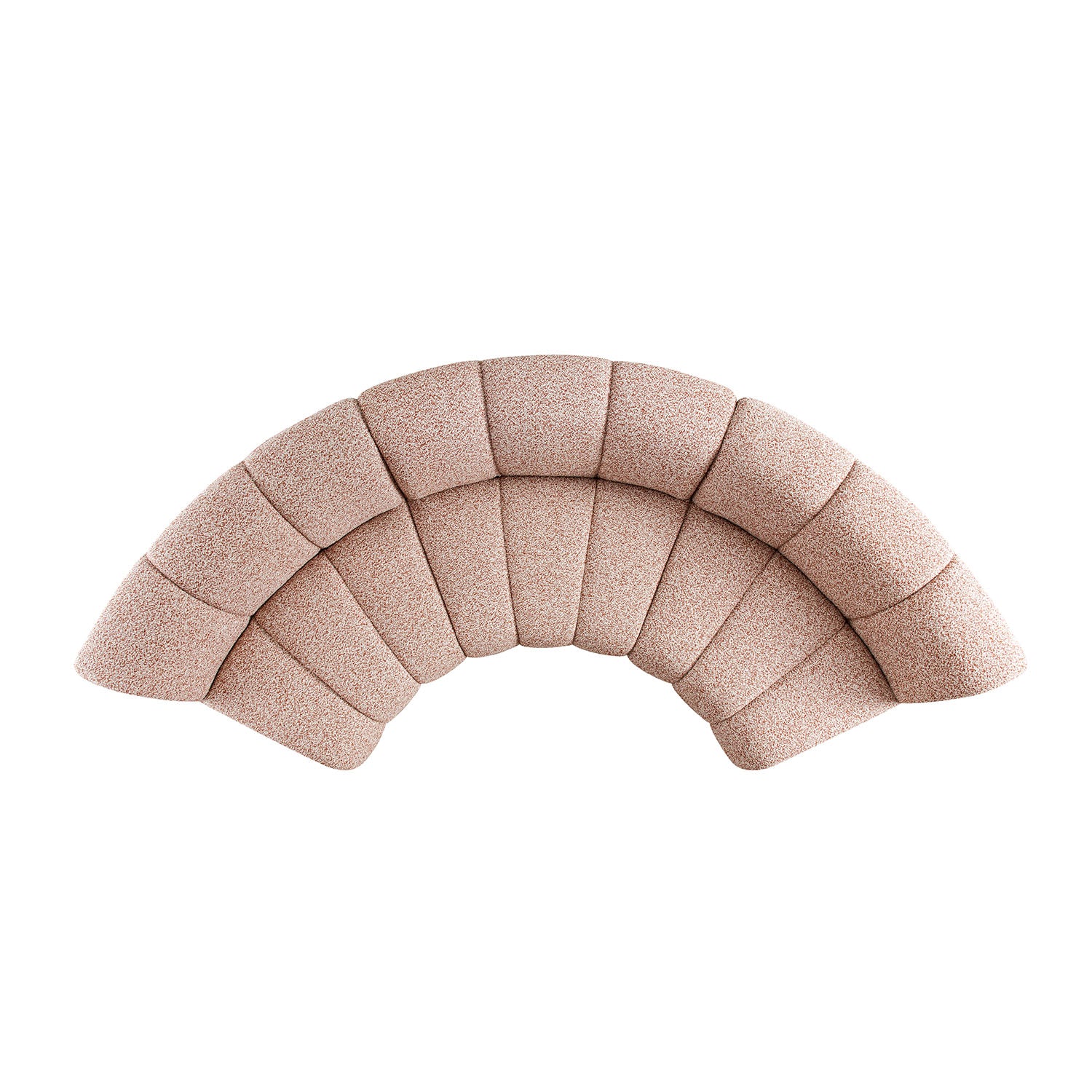 Granvia Musk Blush Boucle Modular Sofa, 3-Seater Curved Sofa - Image 8