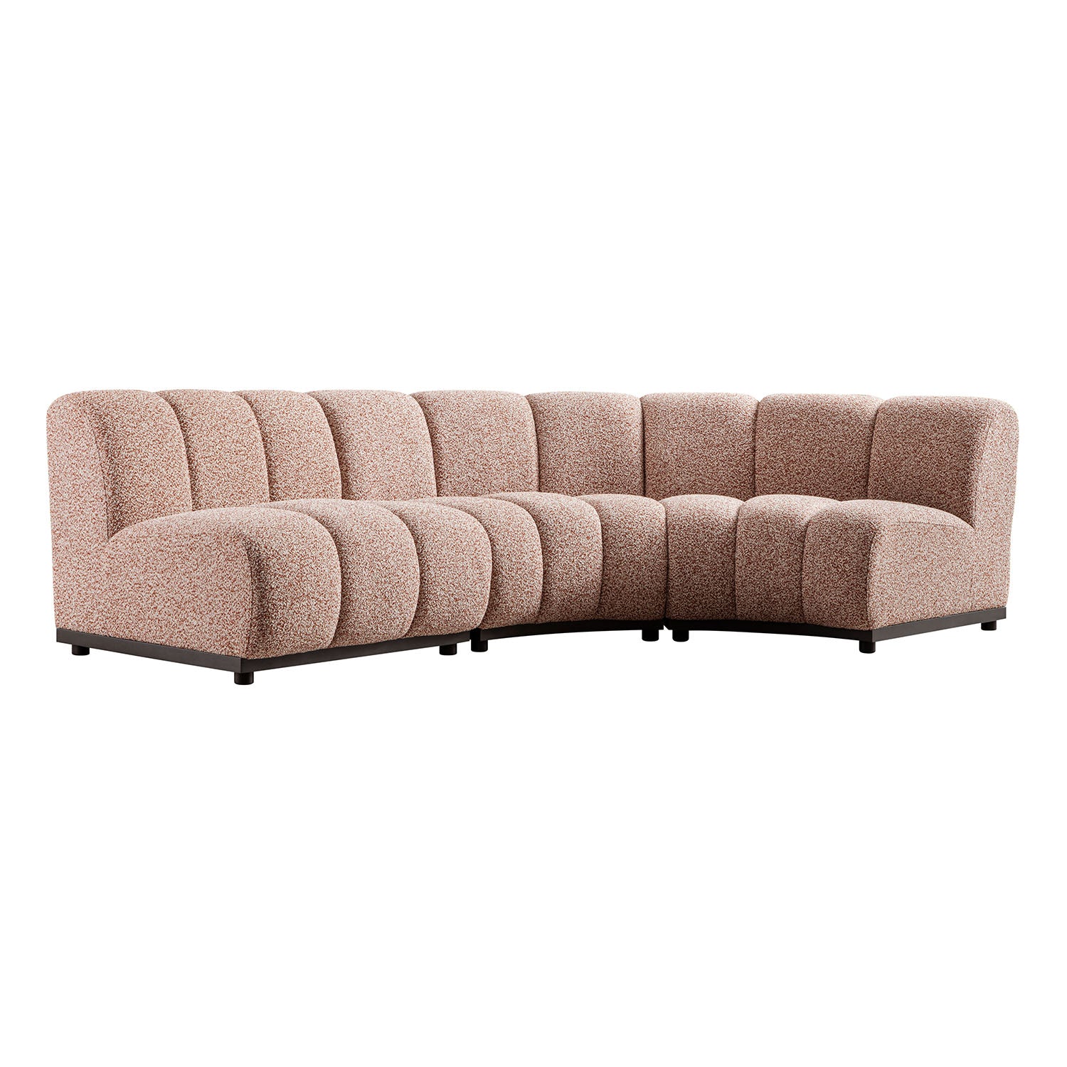 Granvia Musk Blush Boucle Modular Sofa, 3-Seater L-Shaped Sofa - Image 11