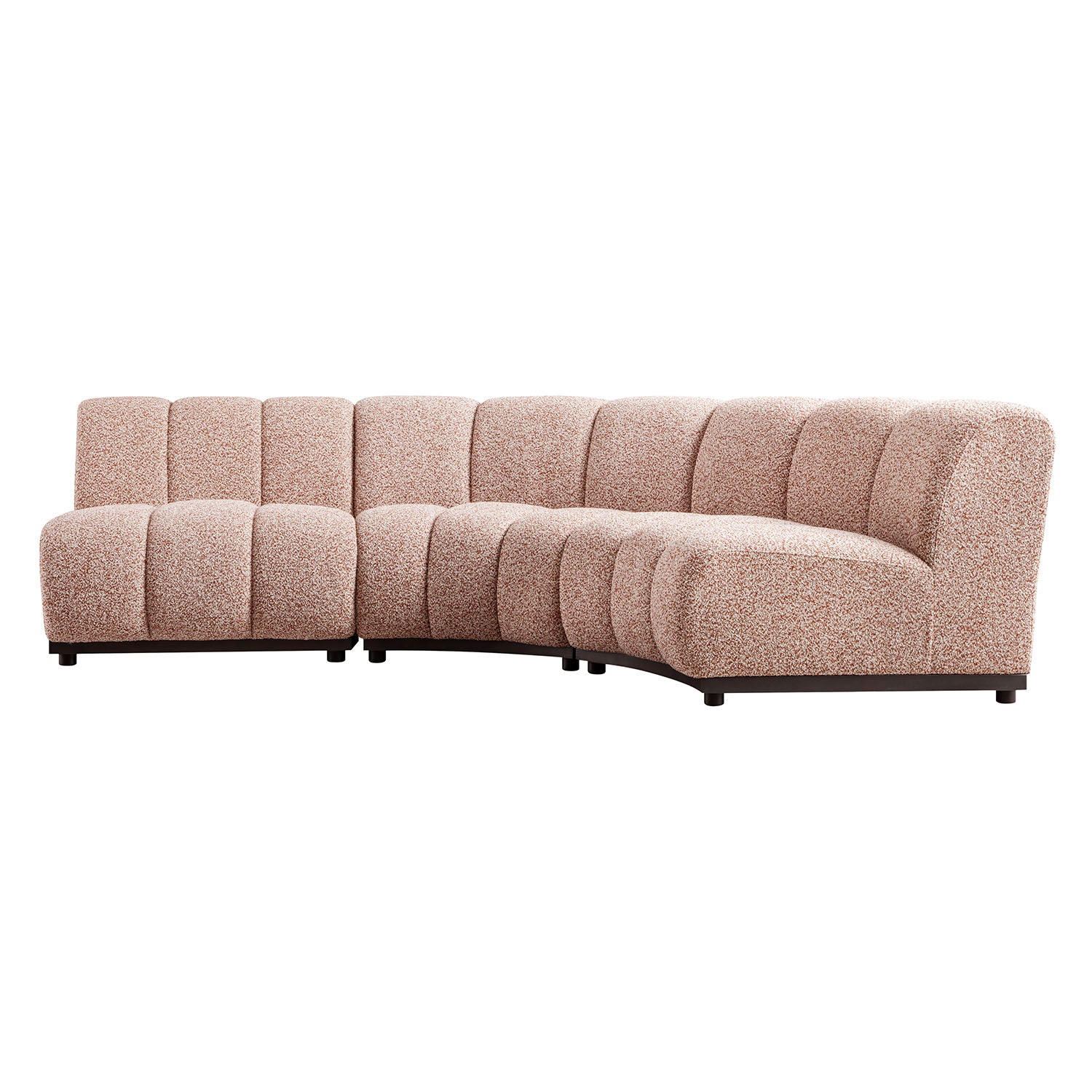 Granvia Musk Blush Boucle Modular Sofa, 3-Seater L-Shaped Sofa - Image 12