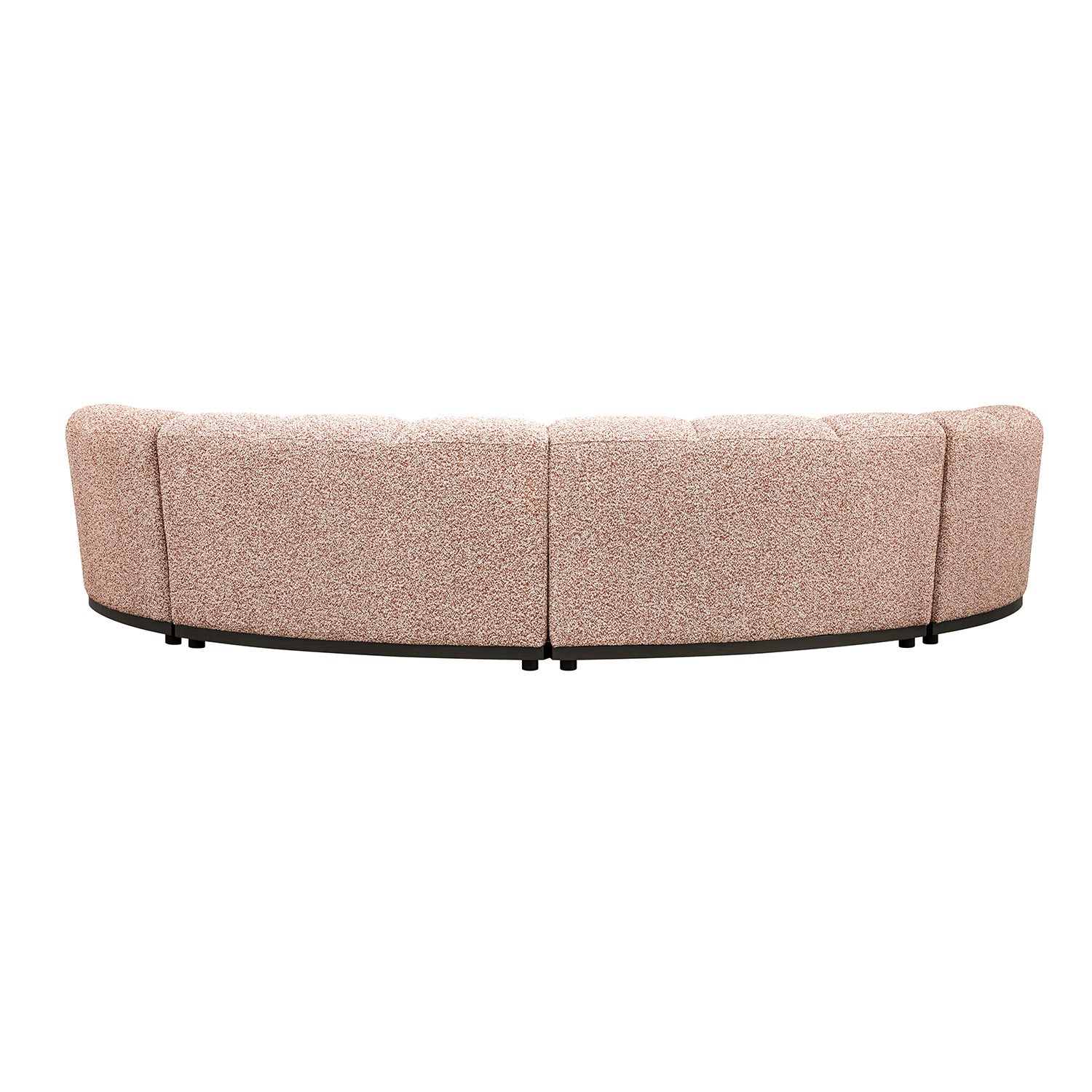 Granvia Musk Blush Boucle Modular Sofa, 4-Seater Half Circle Sofa - Image 6