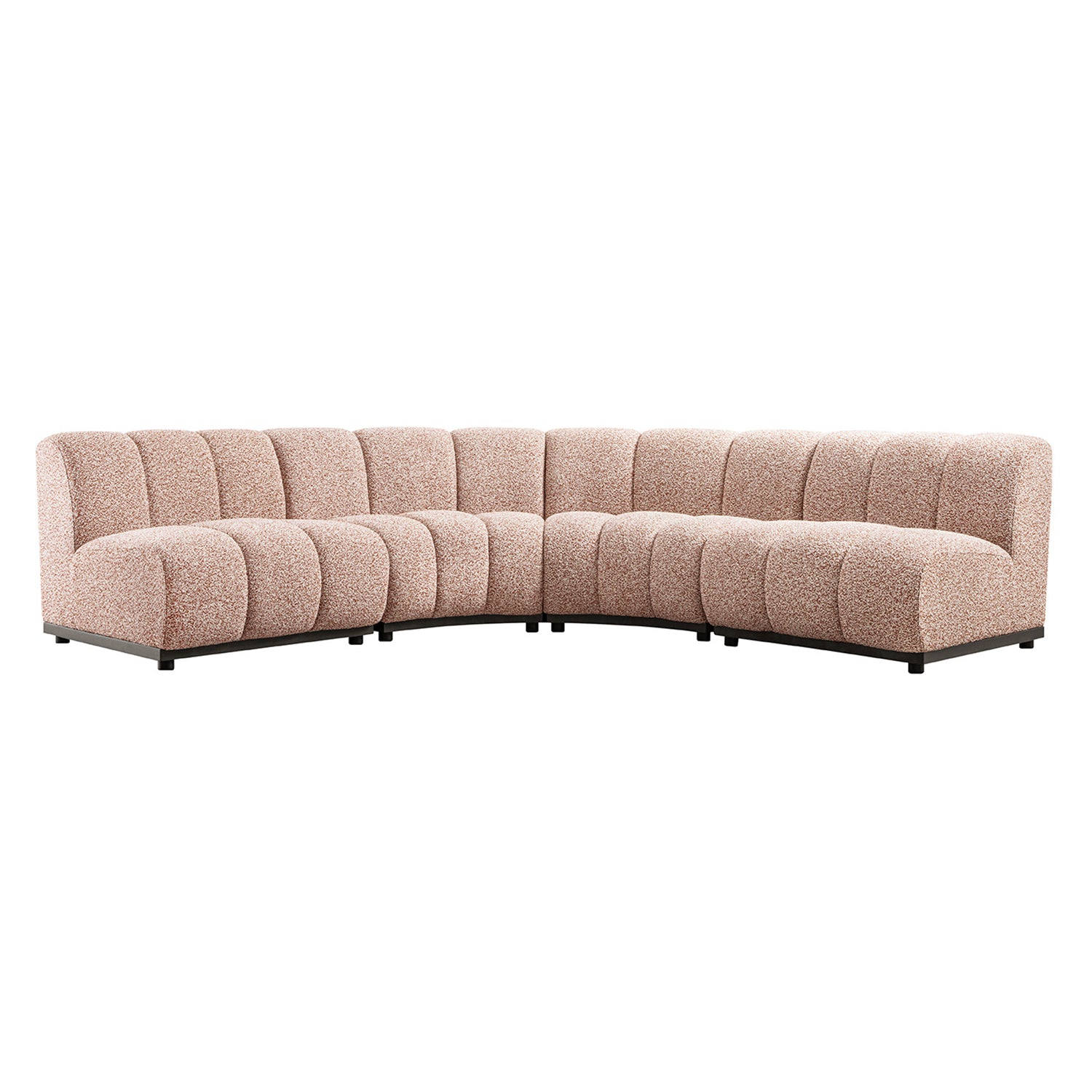 Granvia Musk Blush Boucle Modular Sofa, 4-Seater Large Corner Sofa - Image 2