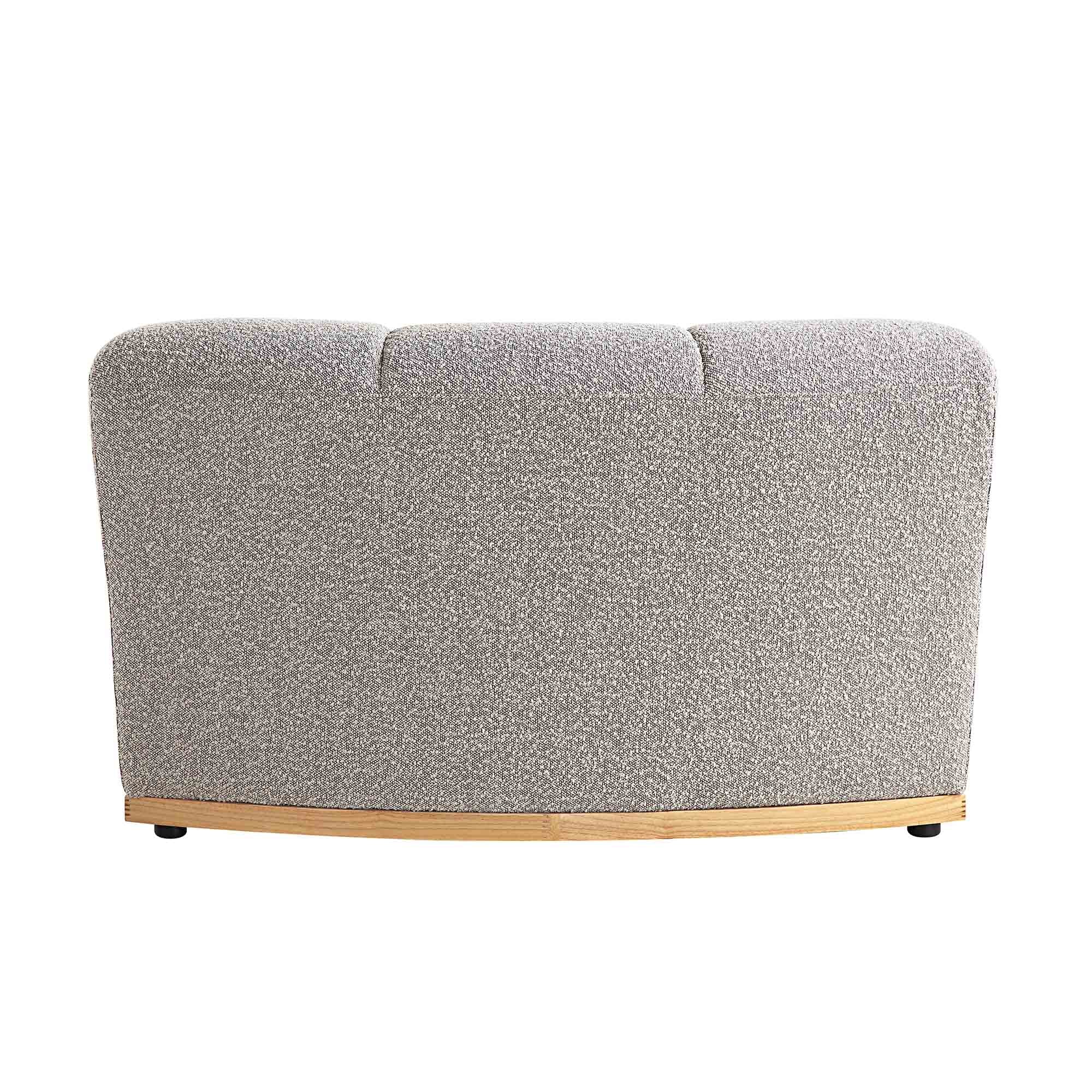 Granvia Taupe Boucle Modular Sofa, 1-Seater Curved Sofa - Image 9