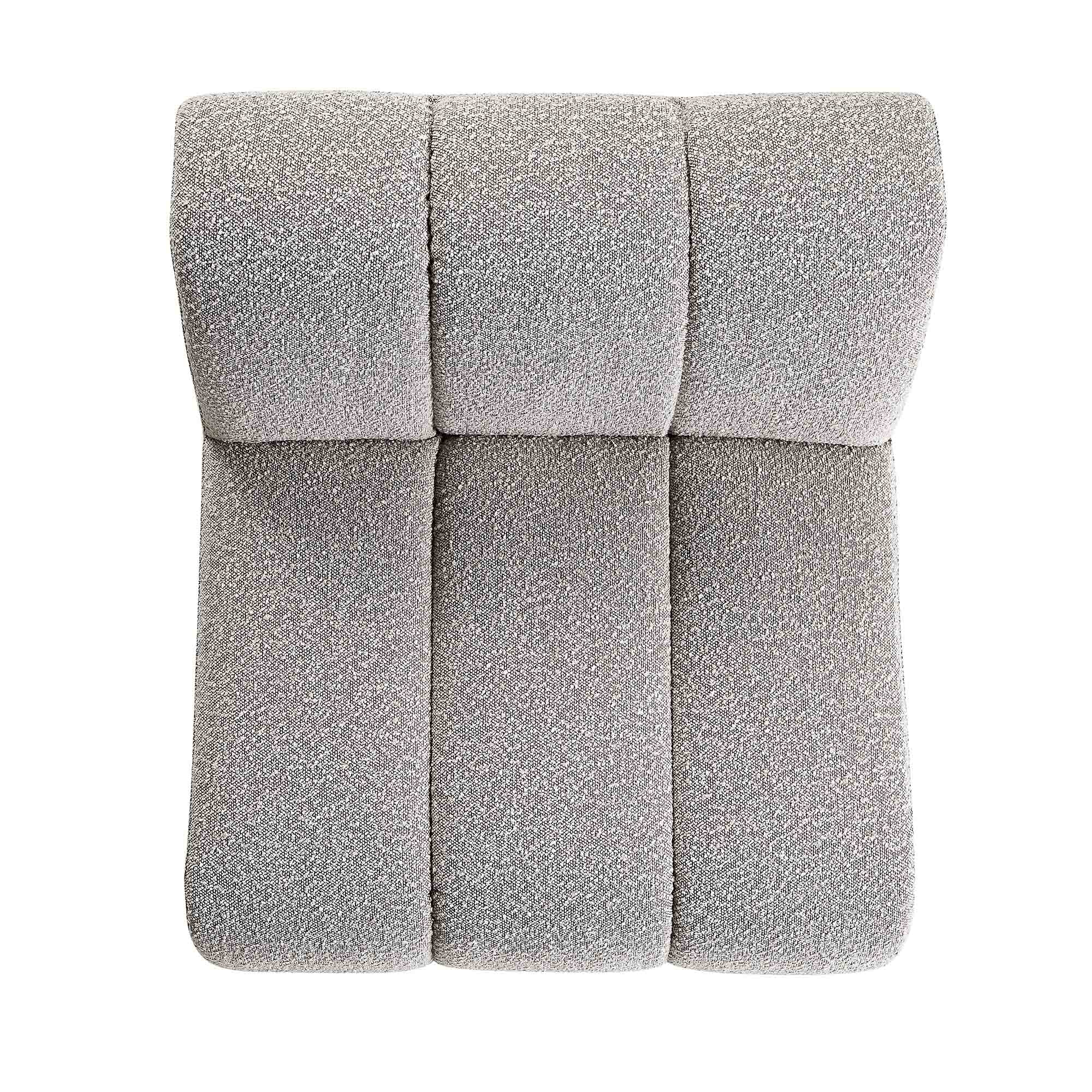 Granvia Taupe Boucle Modular Sofa, 1-Seater Armless Sofa - Image 8