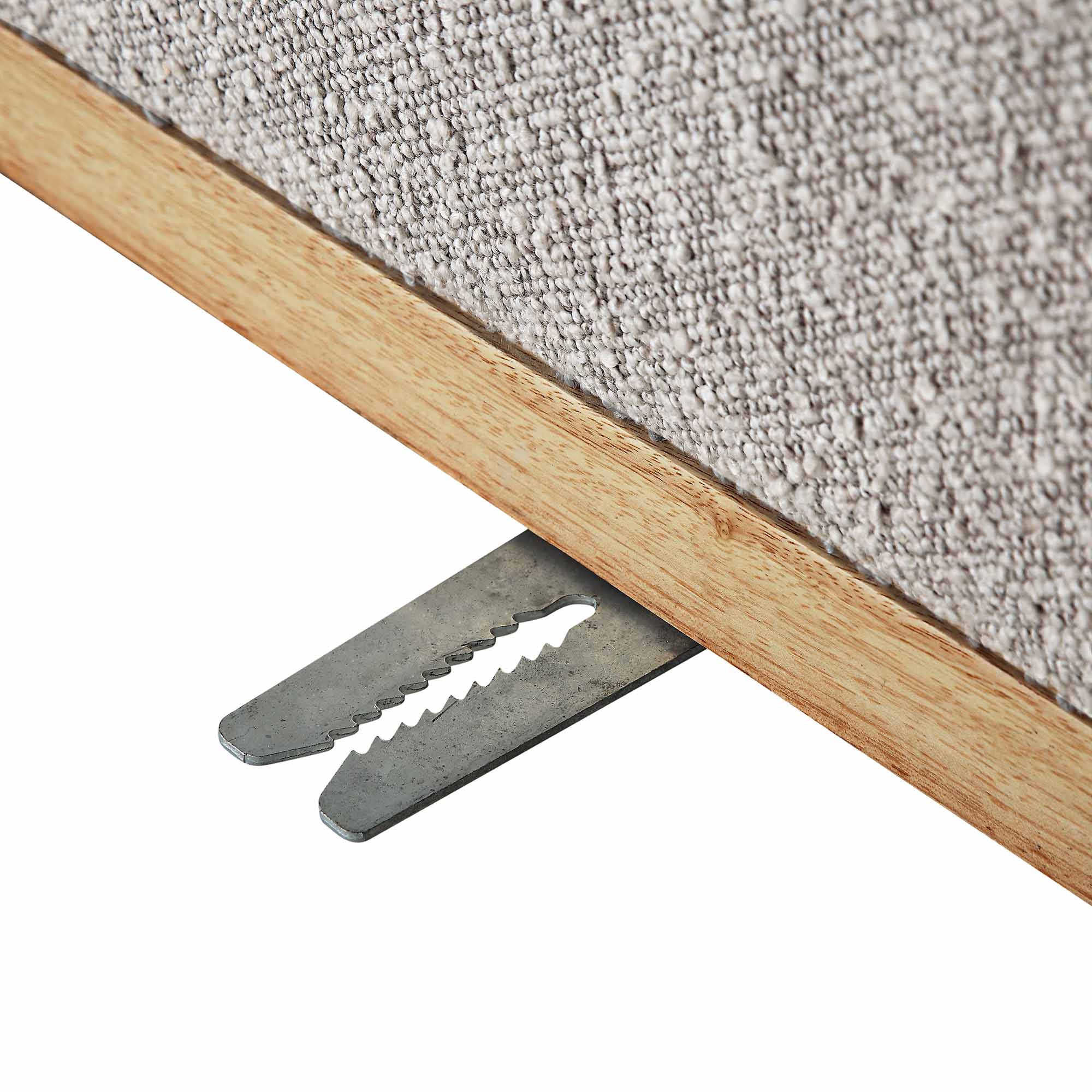 Granvia Taupe Boucle Modular Sofa, 2-Seater Curved Sofa - Image 11