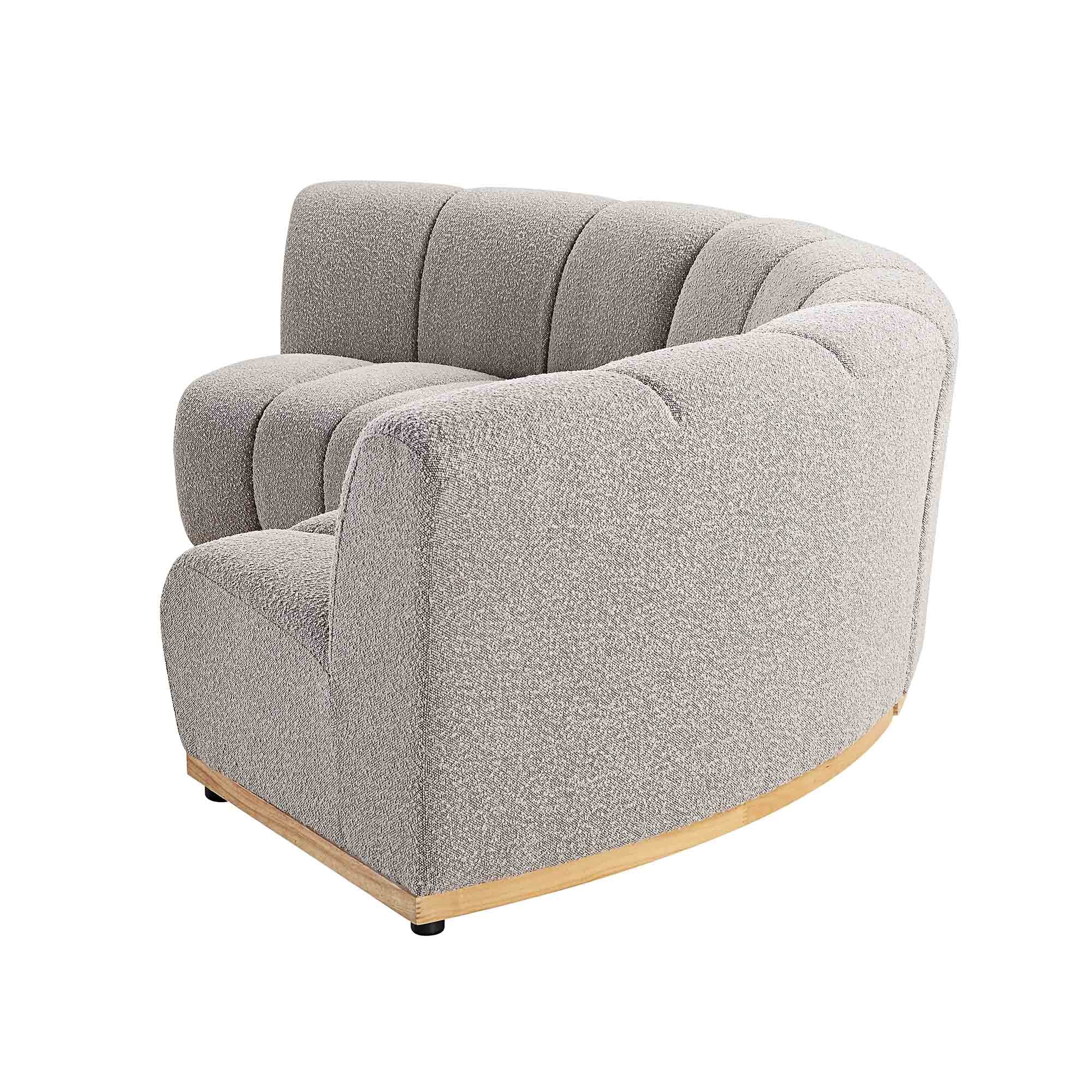 Granvia Taupe Boucle Modular Sofa, 3-Seater Curved Sofa - Image 9