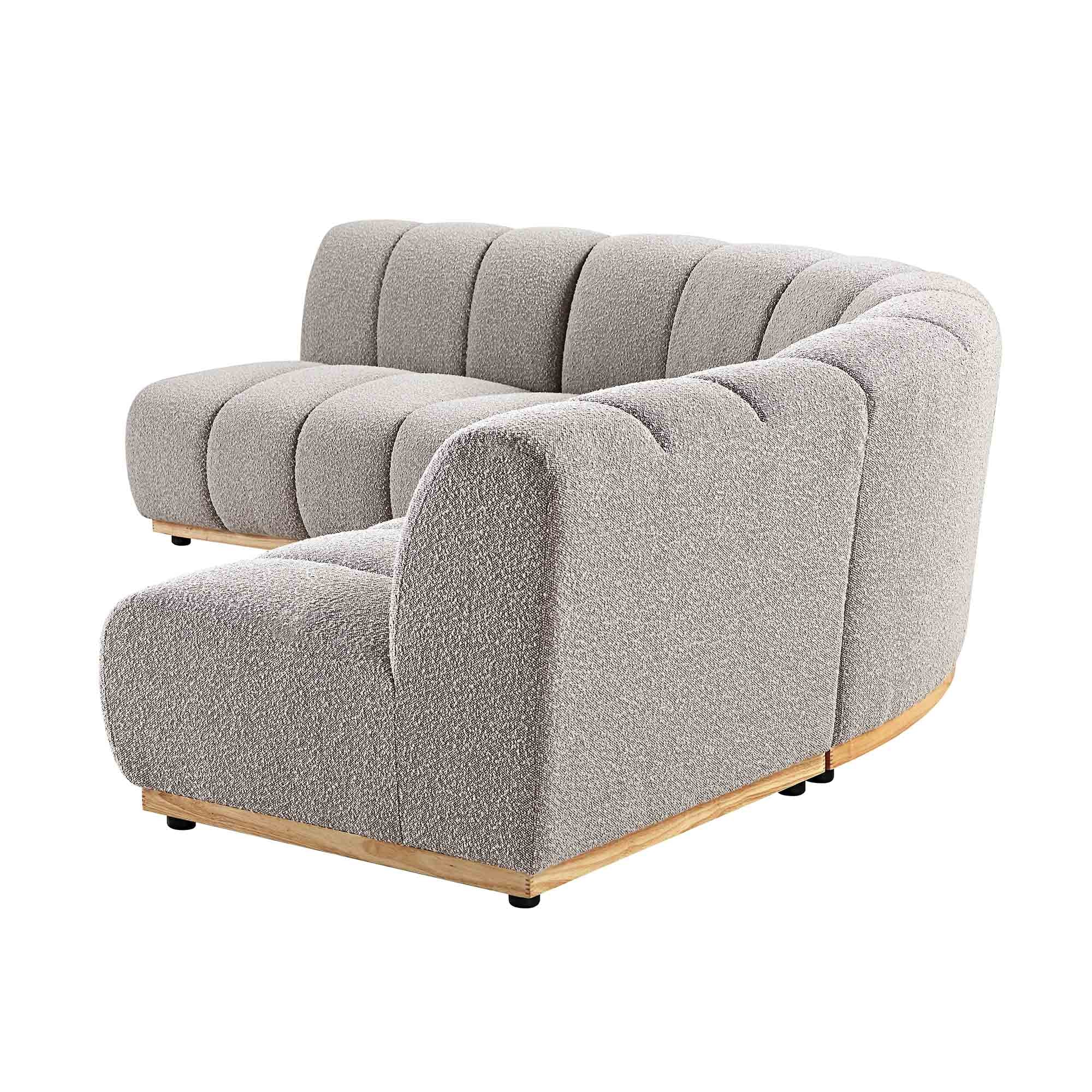 Granvia Taupe Boucle Modular Sofa, 4-Seater Large Corner Sofa - Image 8