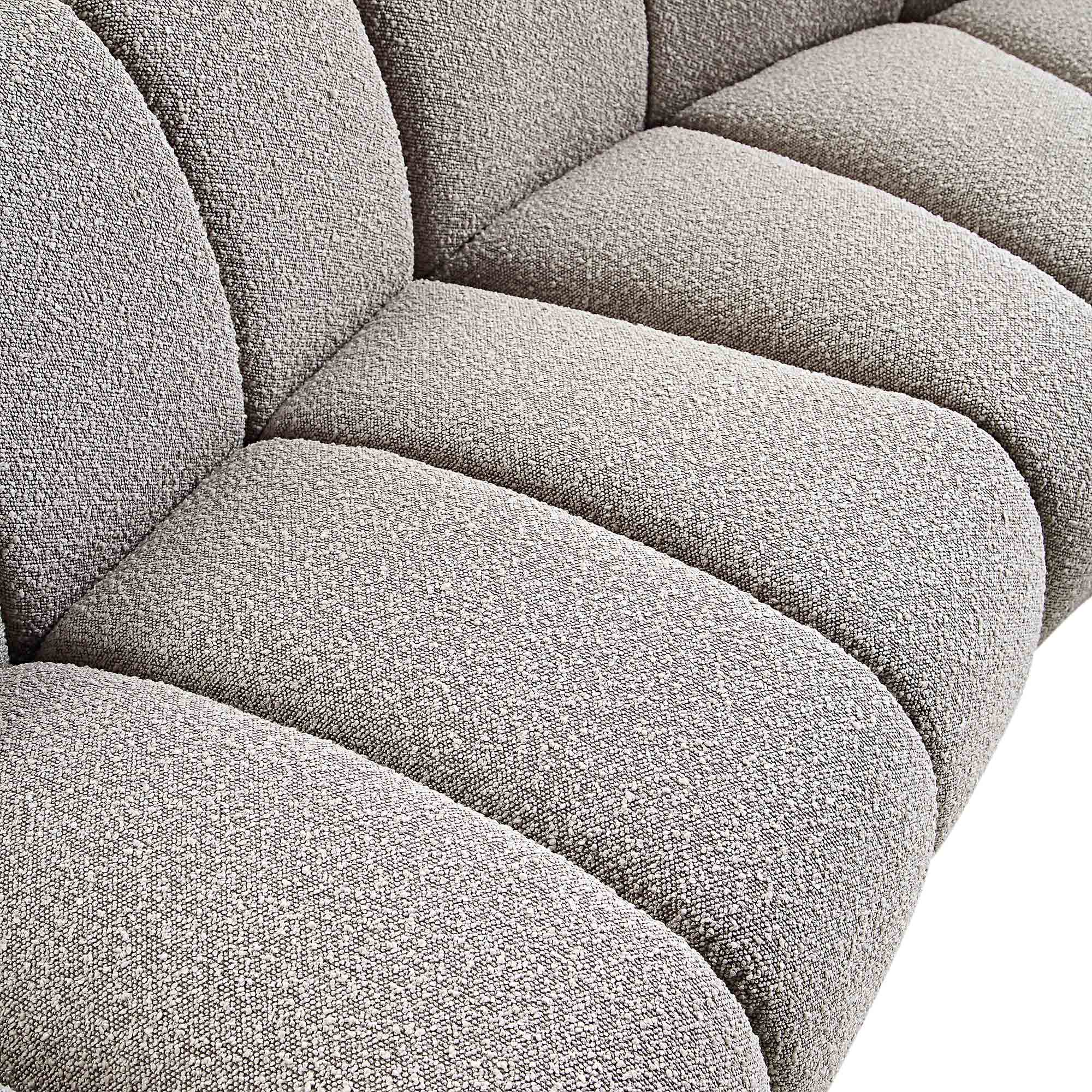 Granvia Taupe Boucle Modular Sofa, 5-Seater Grand L-Shaped Sofa - Image 11