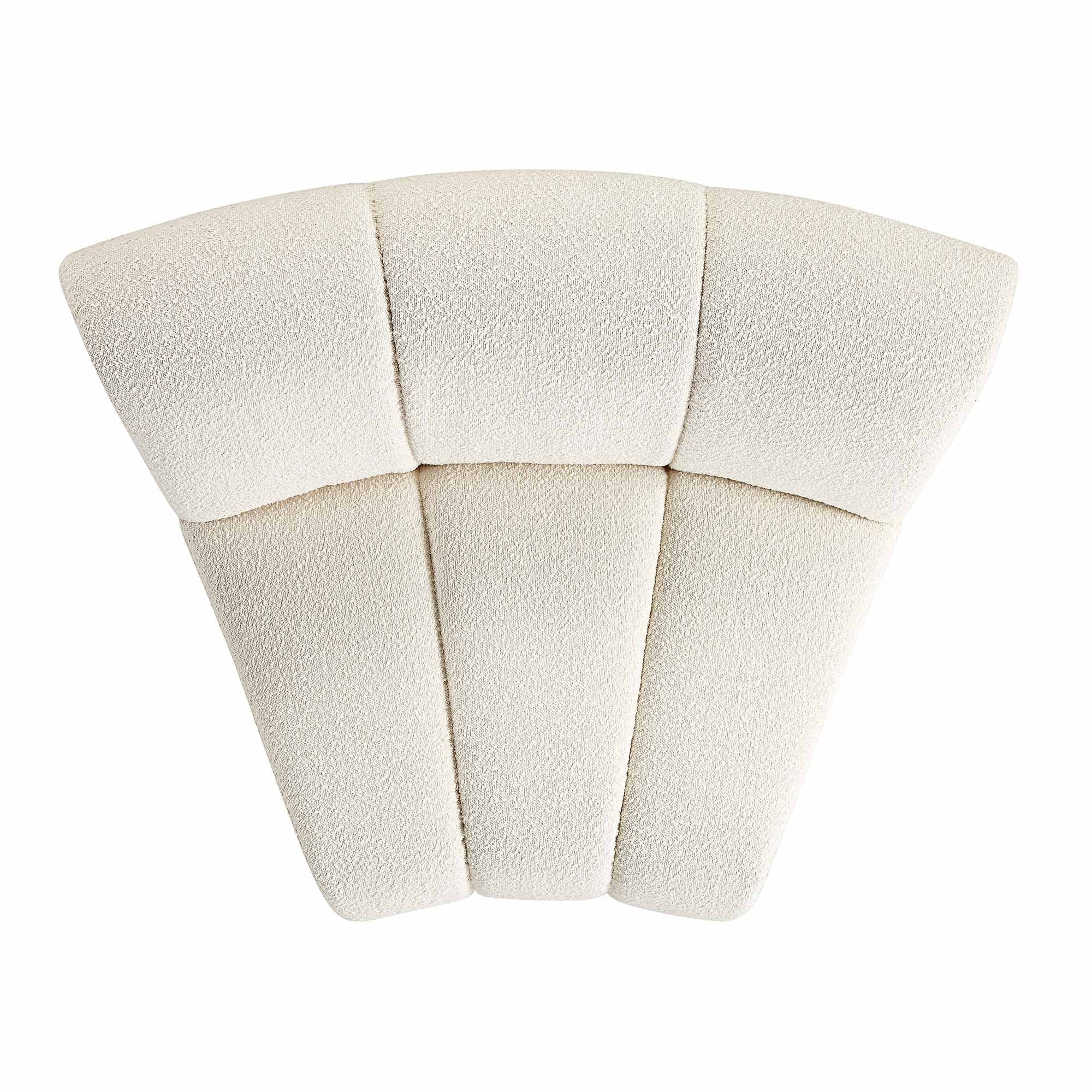Granvia Ecru Boucle Modular Sofa, 1-Seater Curved Sofa - Image 7