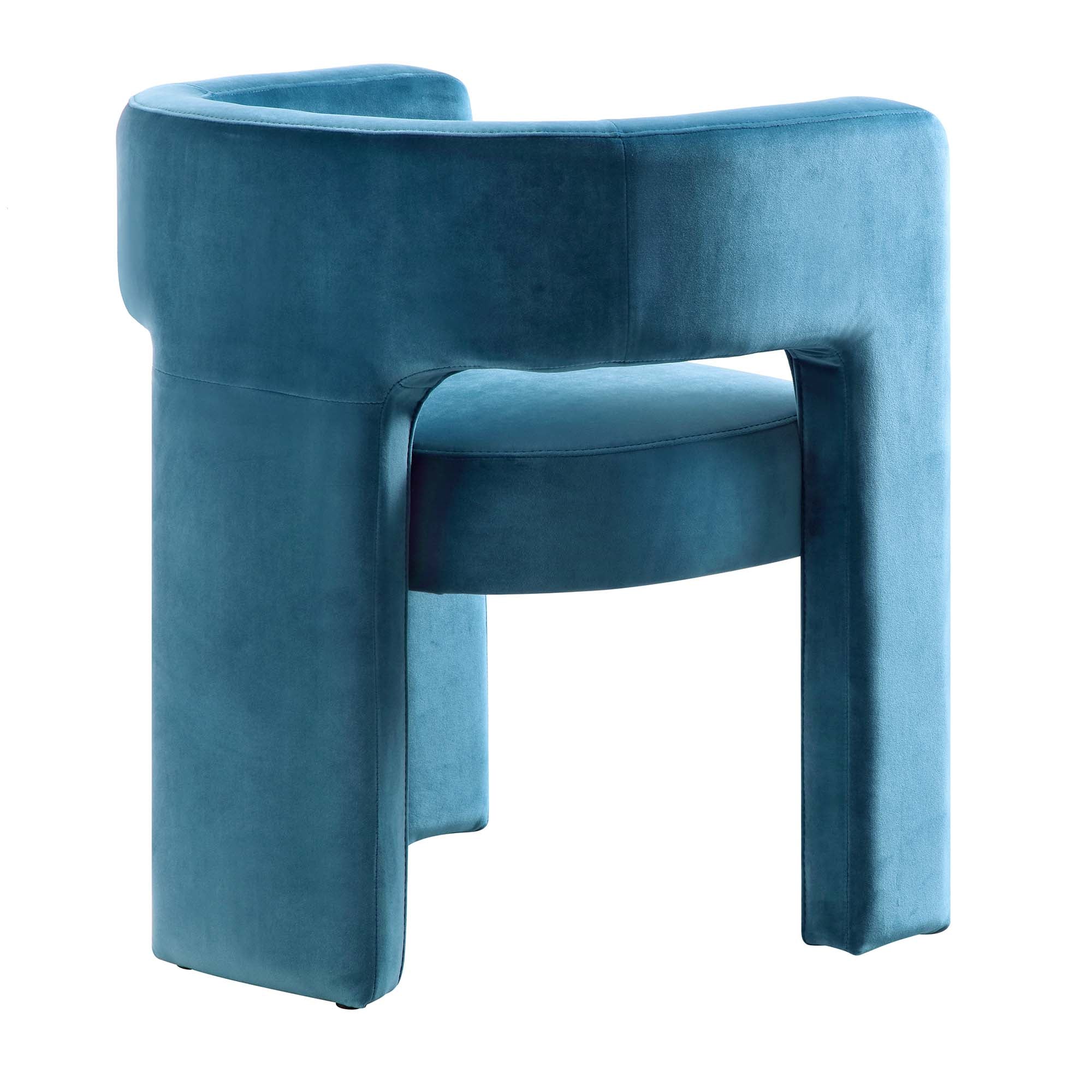 Greenwich Air Force Blue Velvet Dining Chair - Image 7