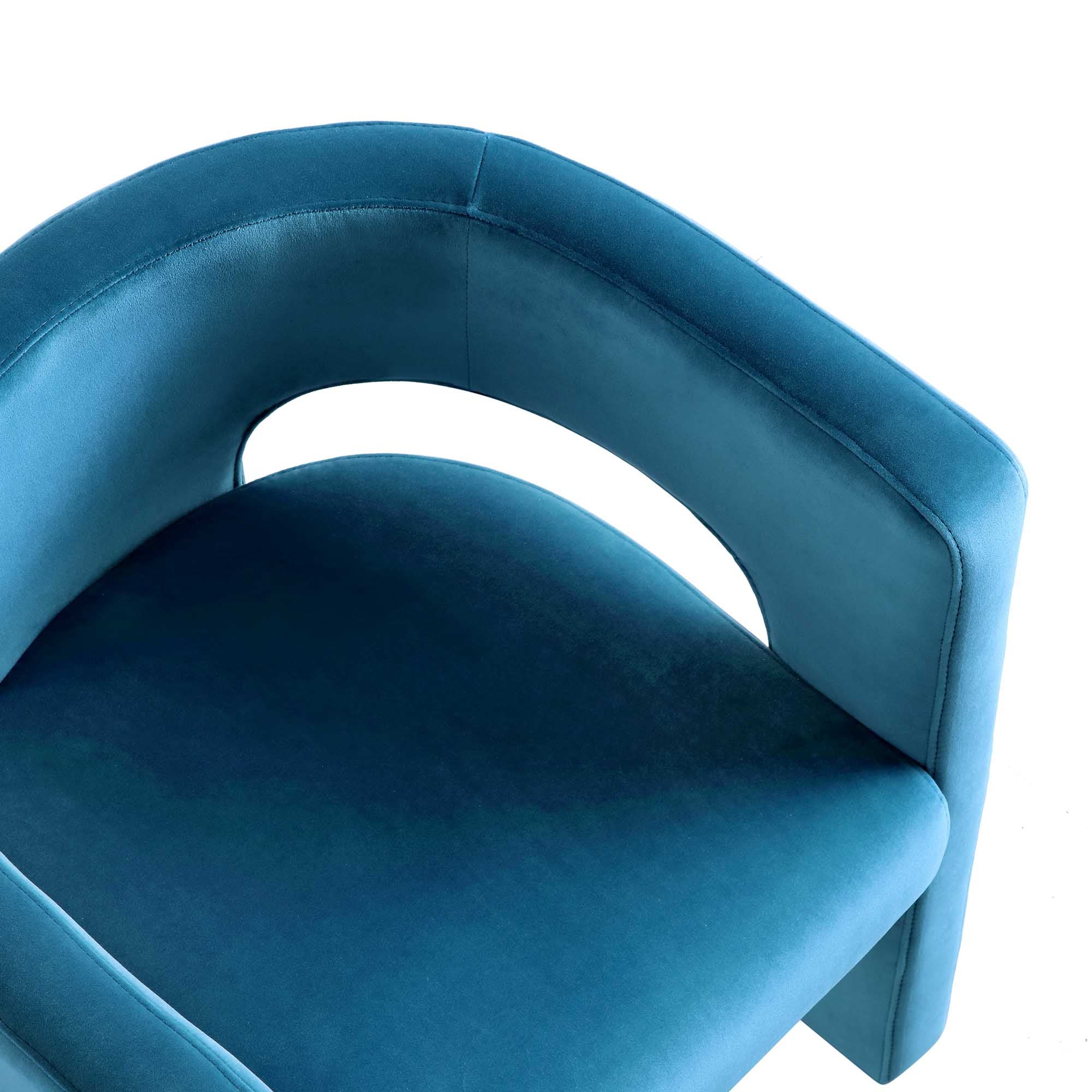 Greenwich Air Force Blue Velvet Dining Chair - Image 9