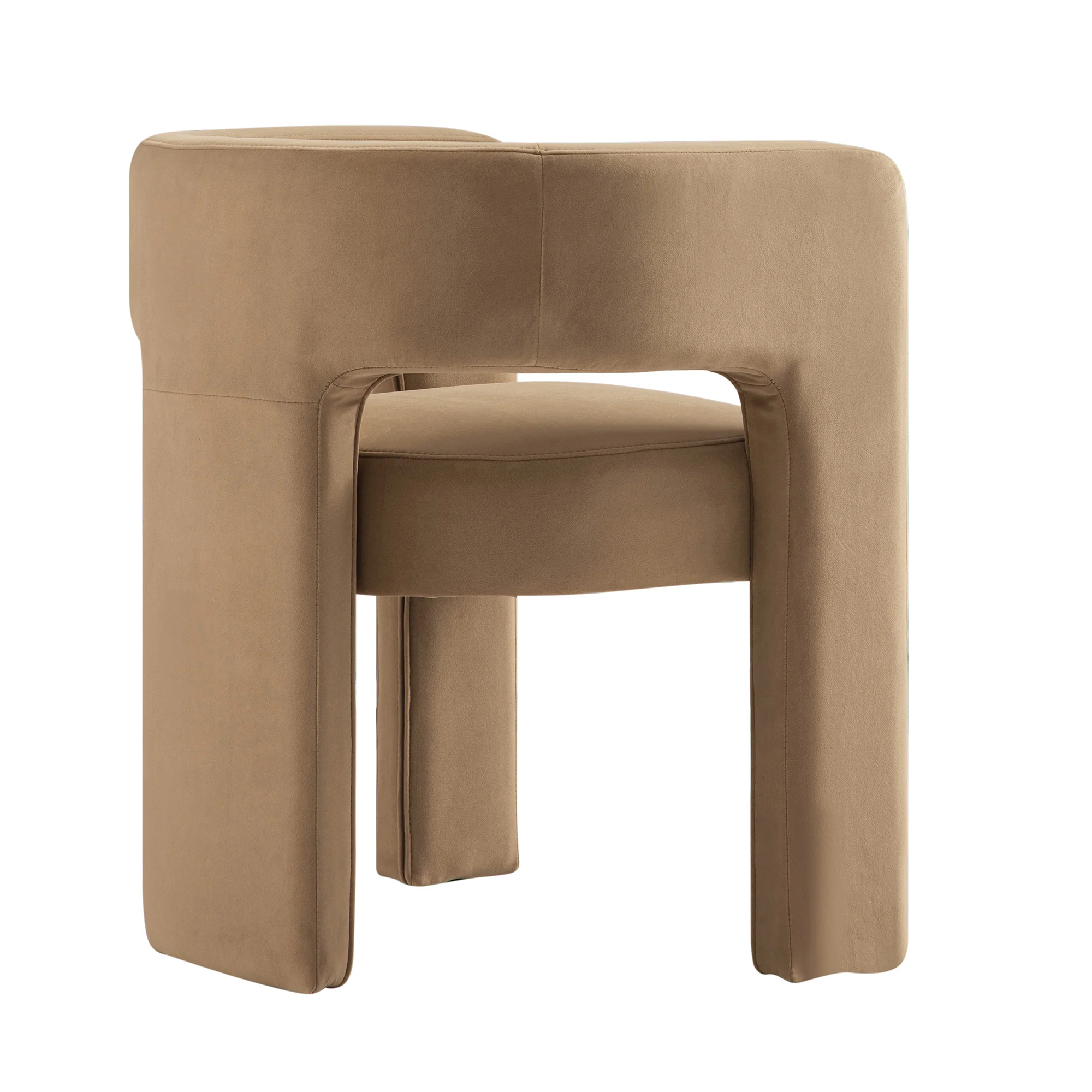 Greenwich Camel Velvet Dining Chair - Image 10
