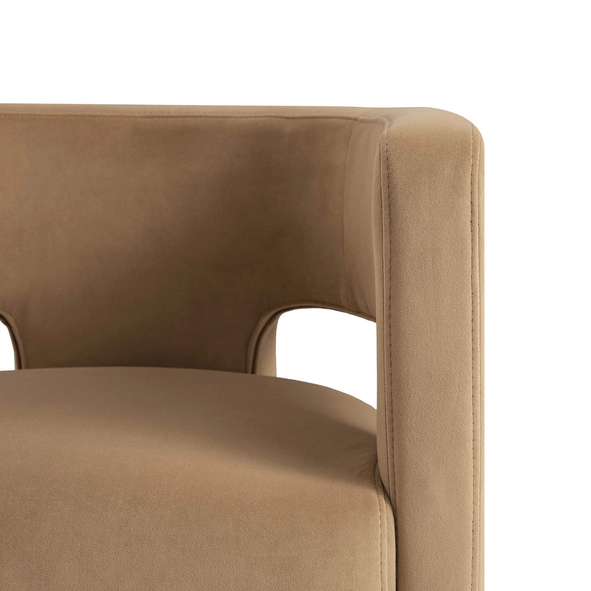 Greenwich Camel Velvet Dining Chair - Image 12