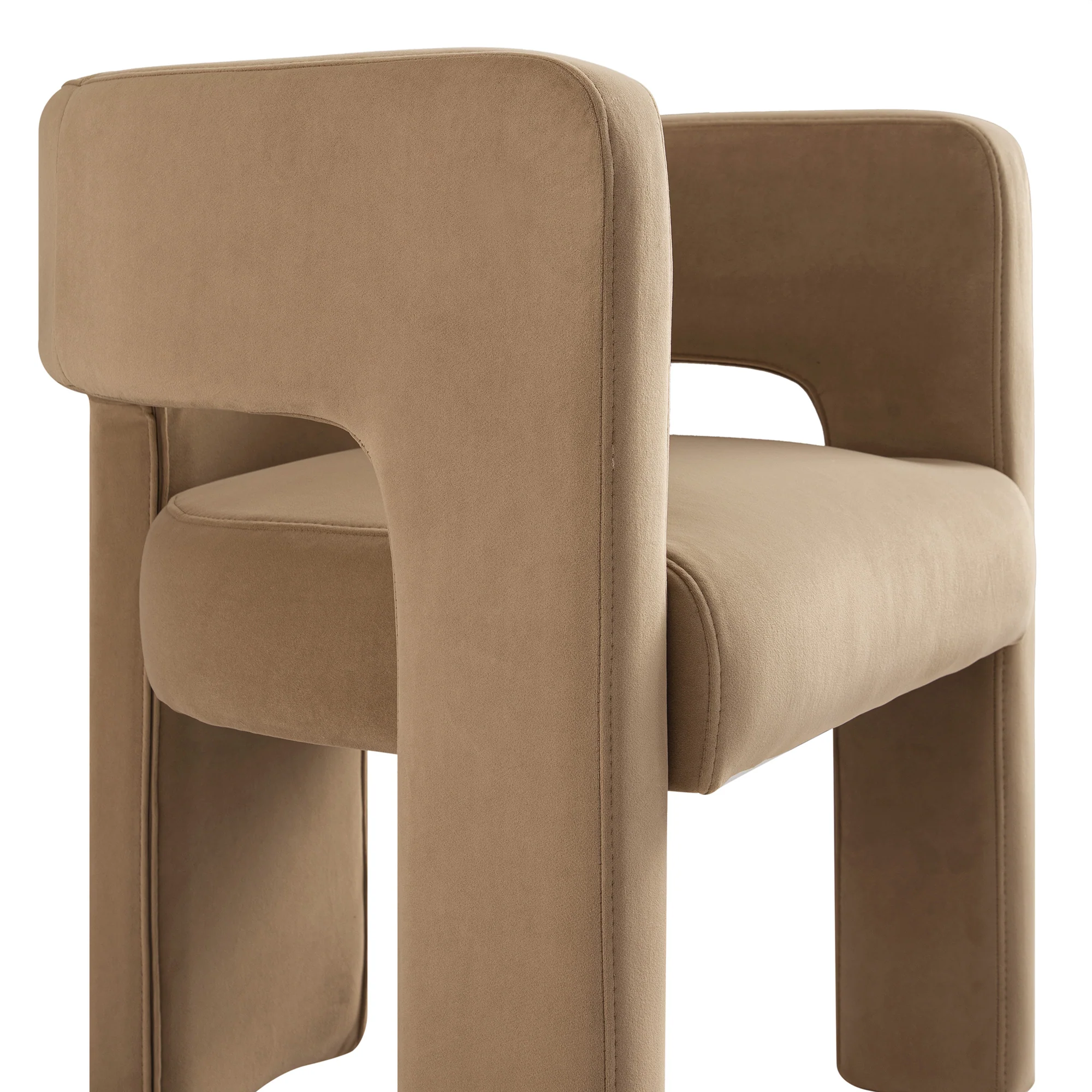 Greenwich Camel Velvet Dining Chair - Image 13