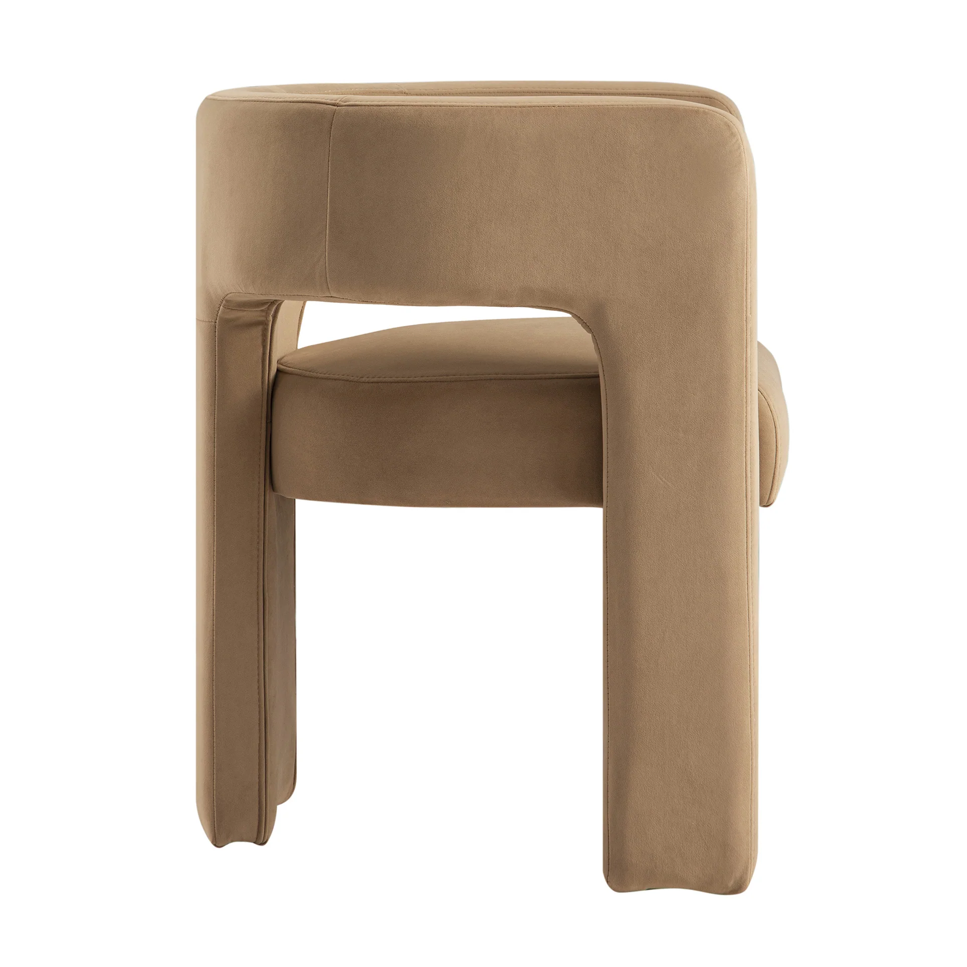 Greenwich Camel Velvet Dining Chair - Image 9