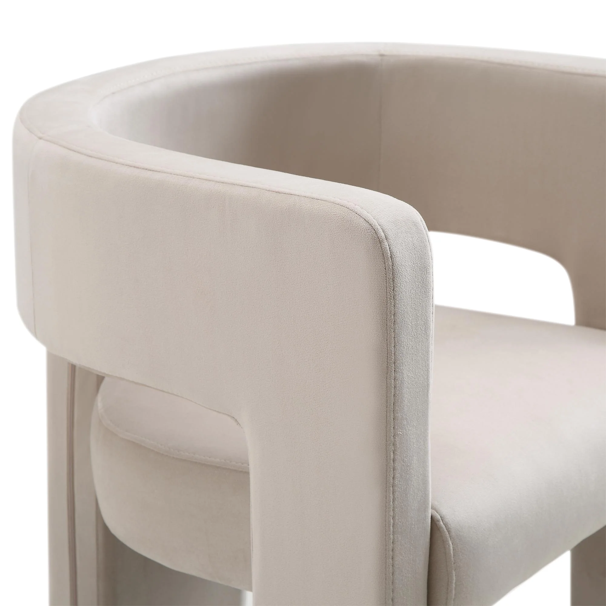 Greenwich Champagne Velvet Dining Chair - Image 8