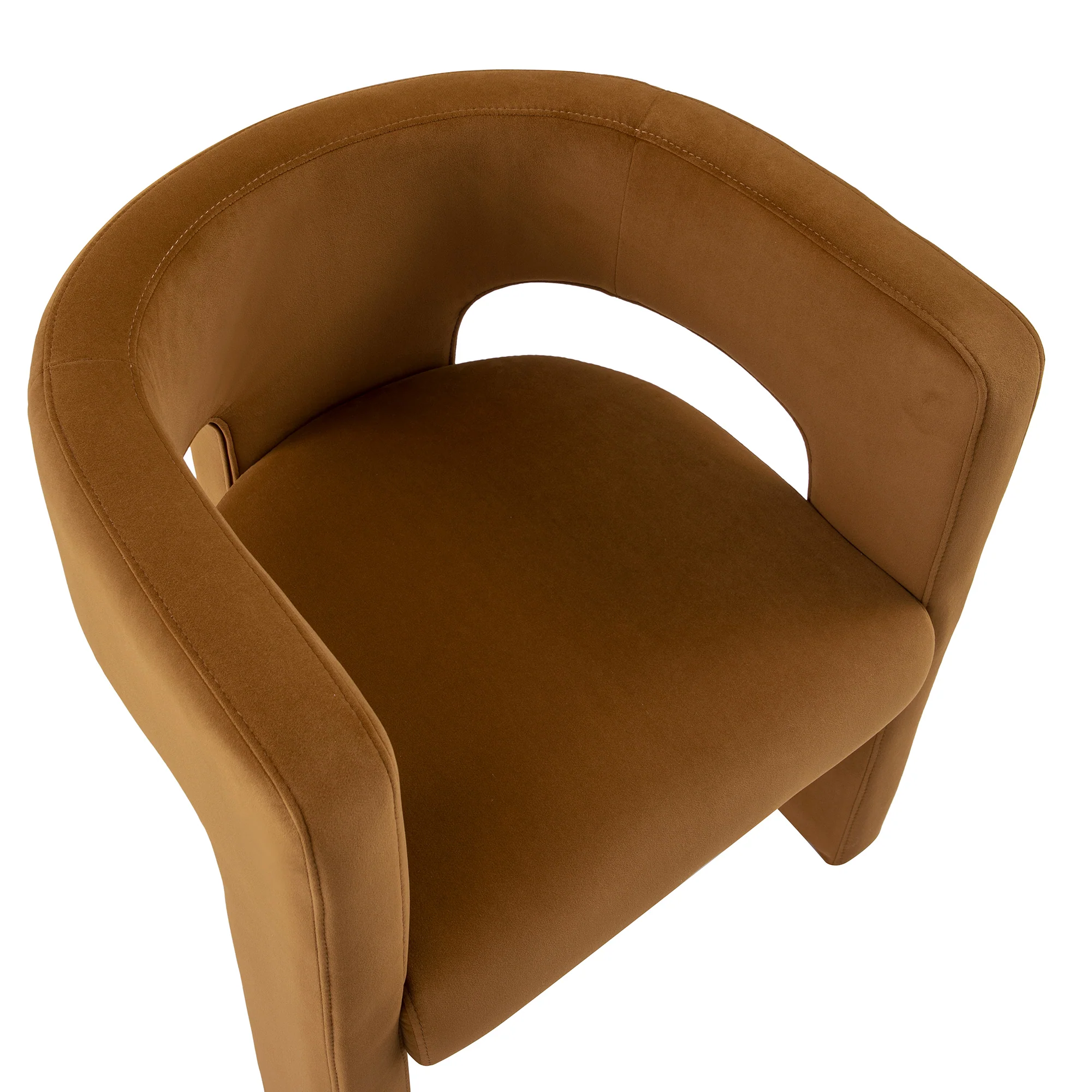 Greenwich Cinnamon Velvet Dining Chair - Image 12