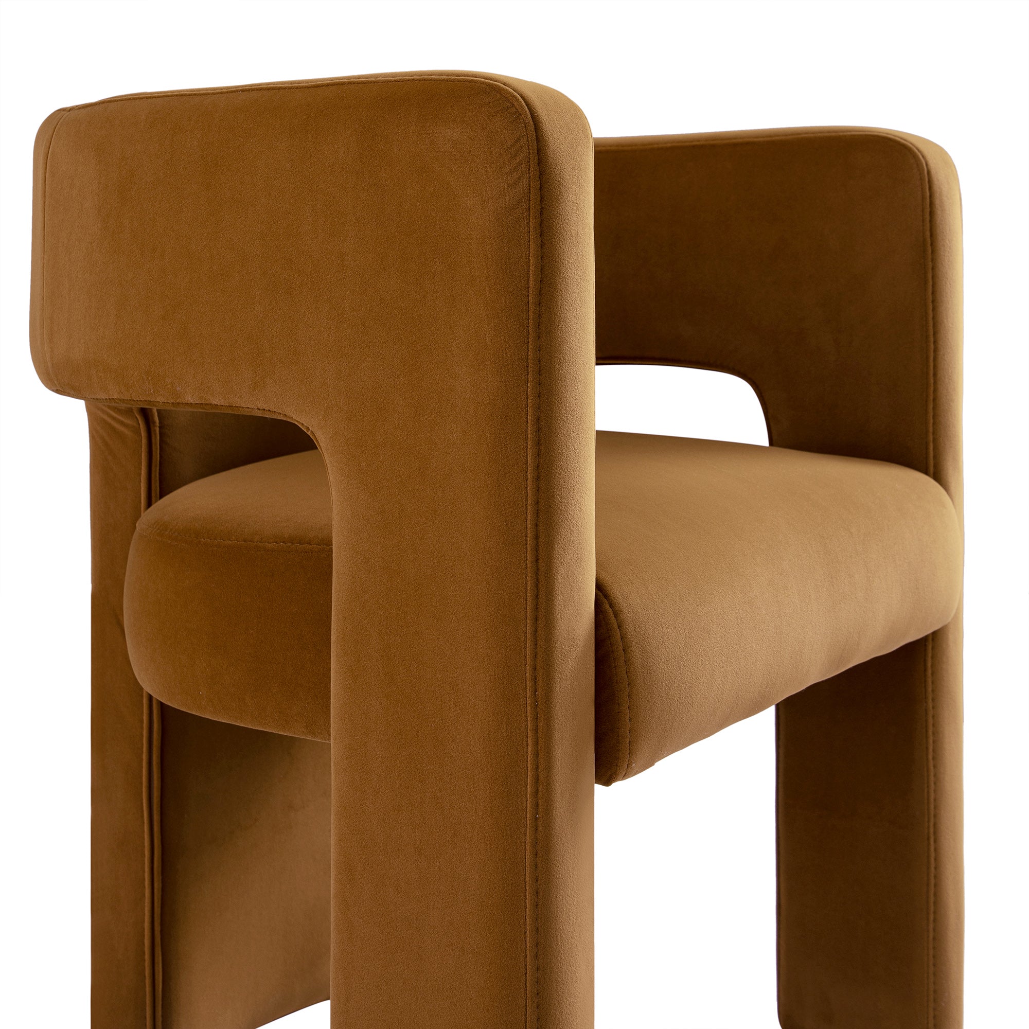 Greenwich Cinnamon Velvet Dining Chair - Image 15