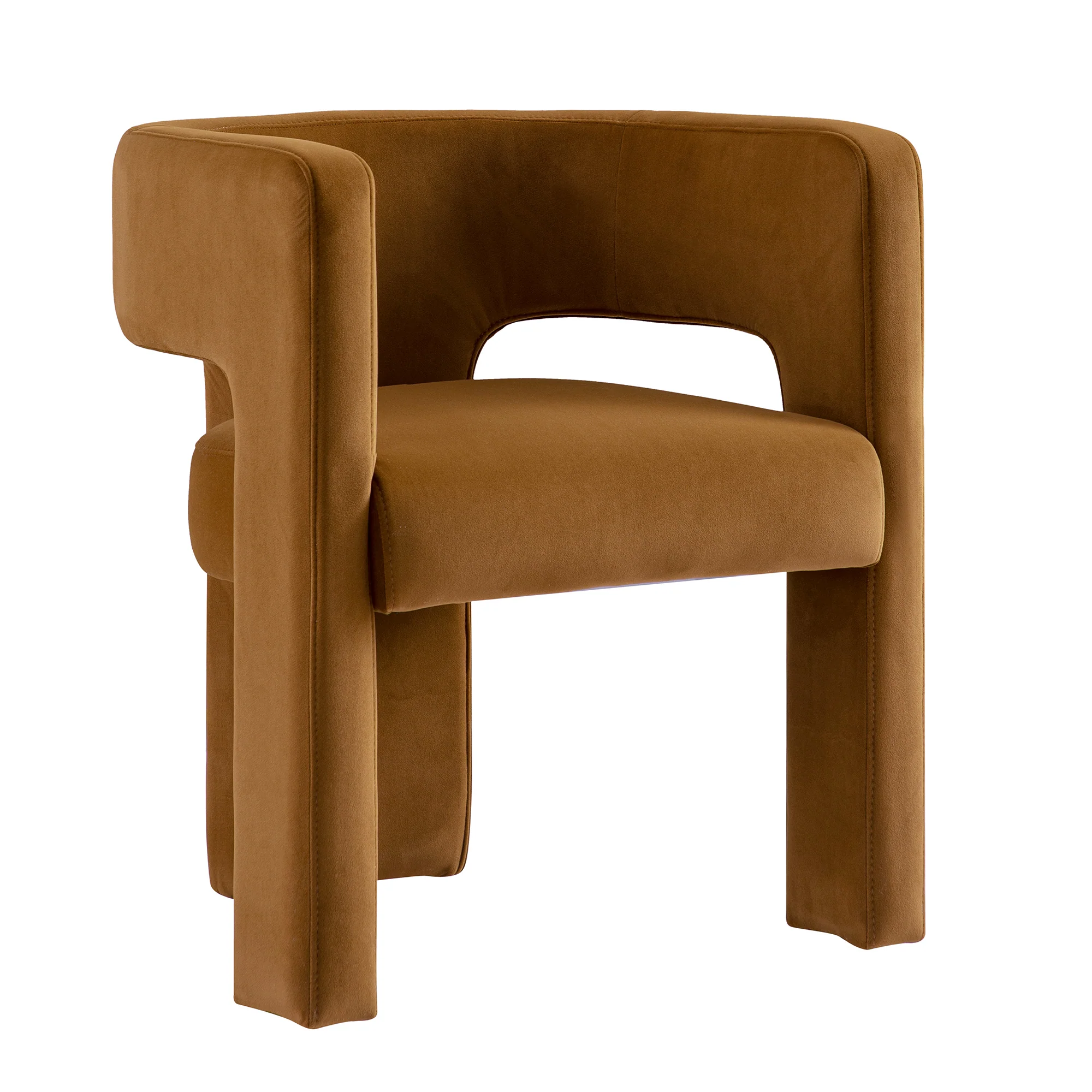 Greenwich Cinnamon Velvet Dining Chair - Image 7