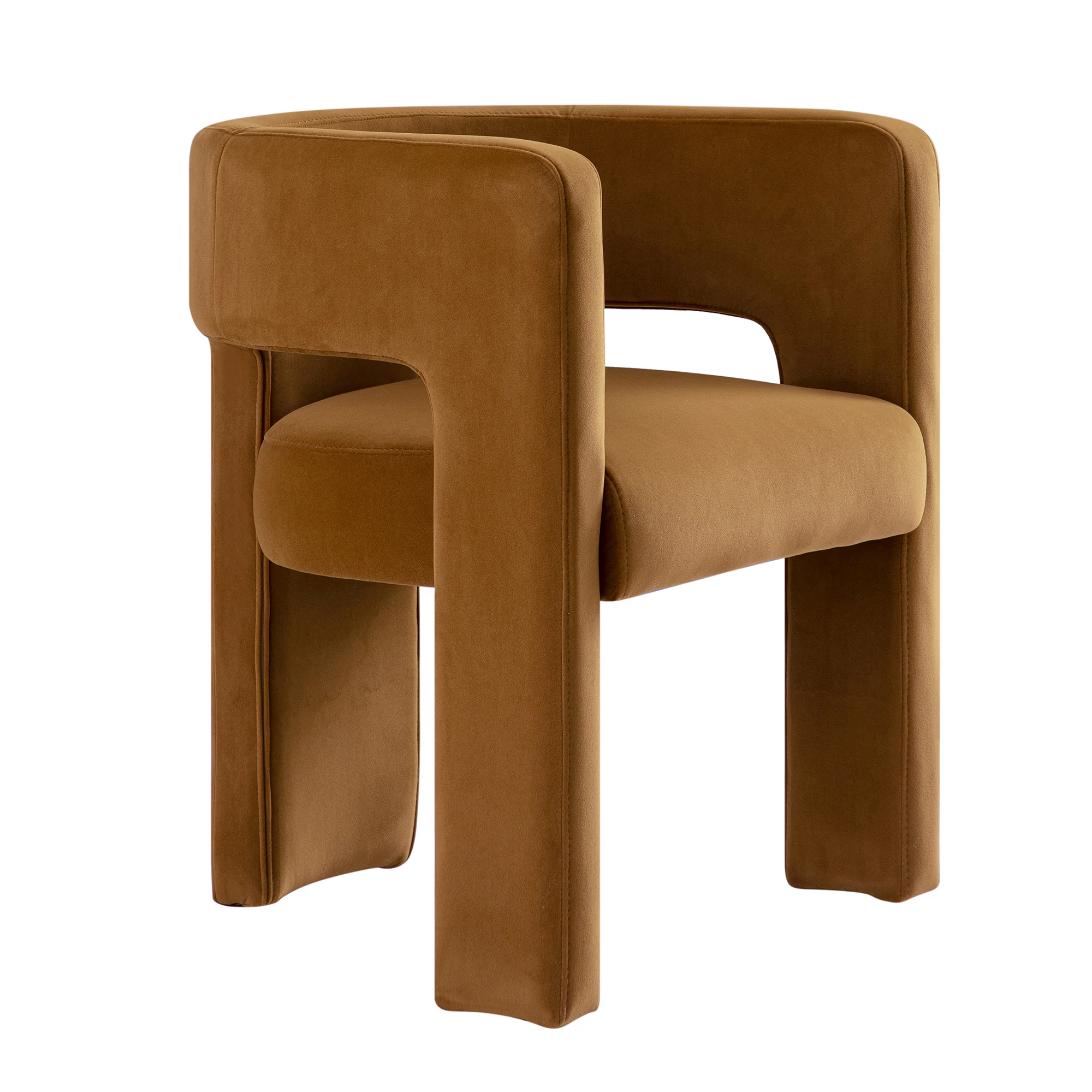 Greenwich Cinnamon Velvet Dining Chair - Image 9